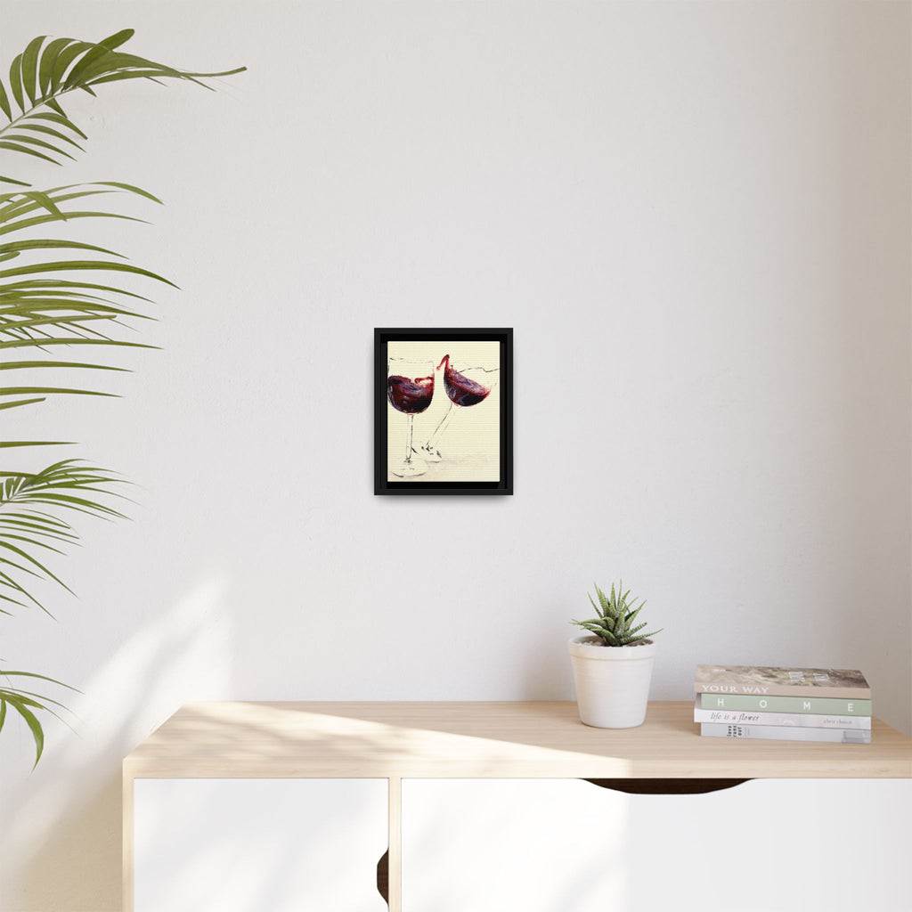 “Wine Glasses” Matte Canvas, Framed (Multi-color)