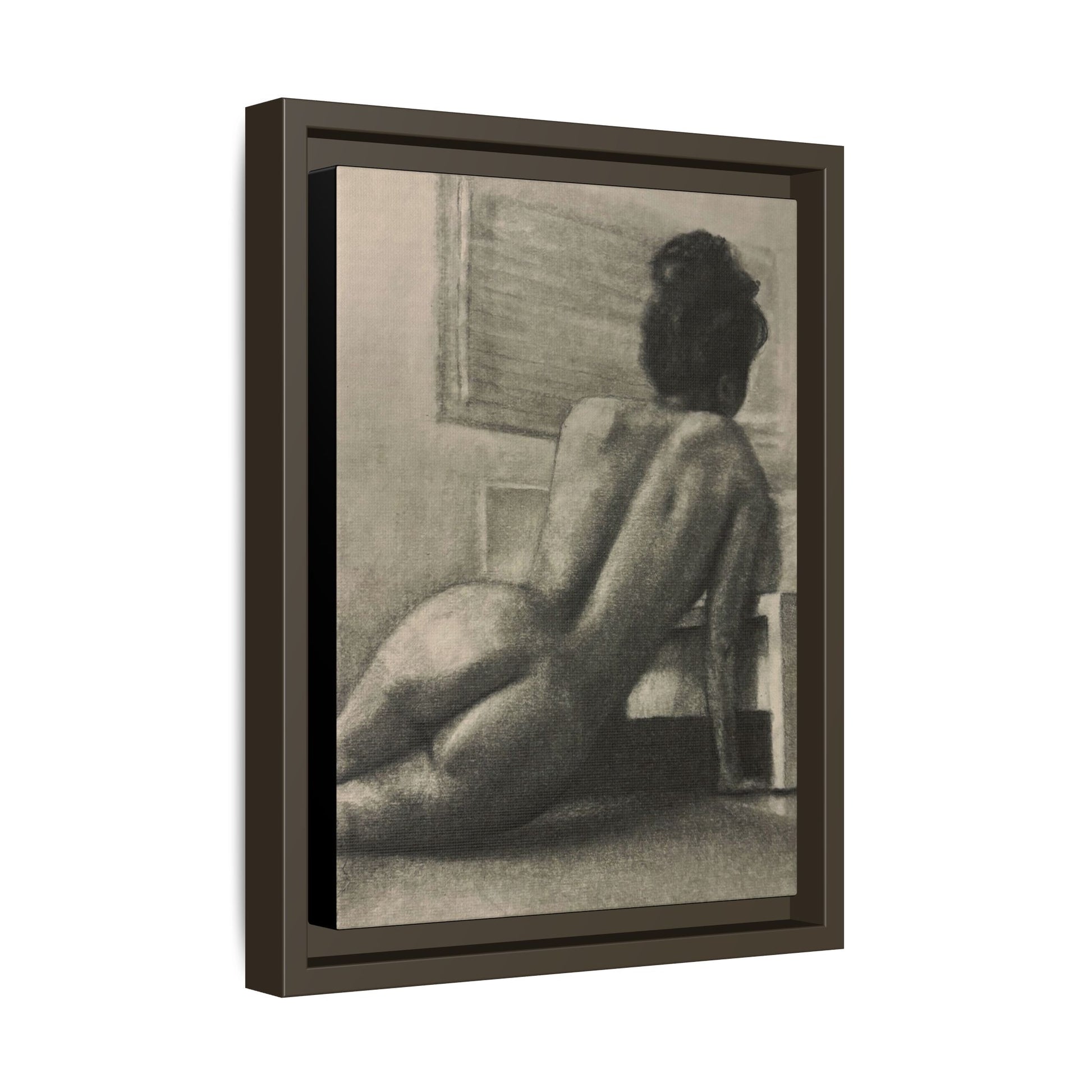“SITTING PRETTY” Matte Canvas, Framed (Multi-color)
