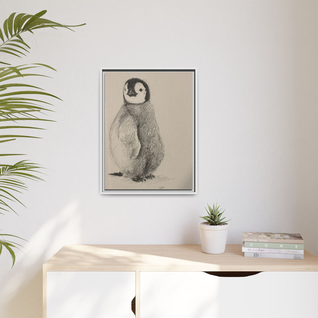 Penguin #4 Matte Canvas, Framed (Multi-color)