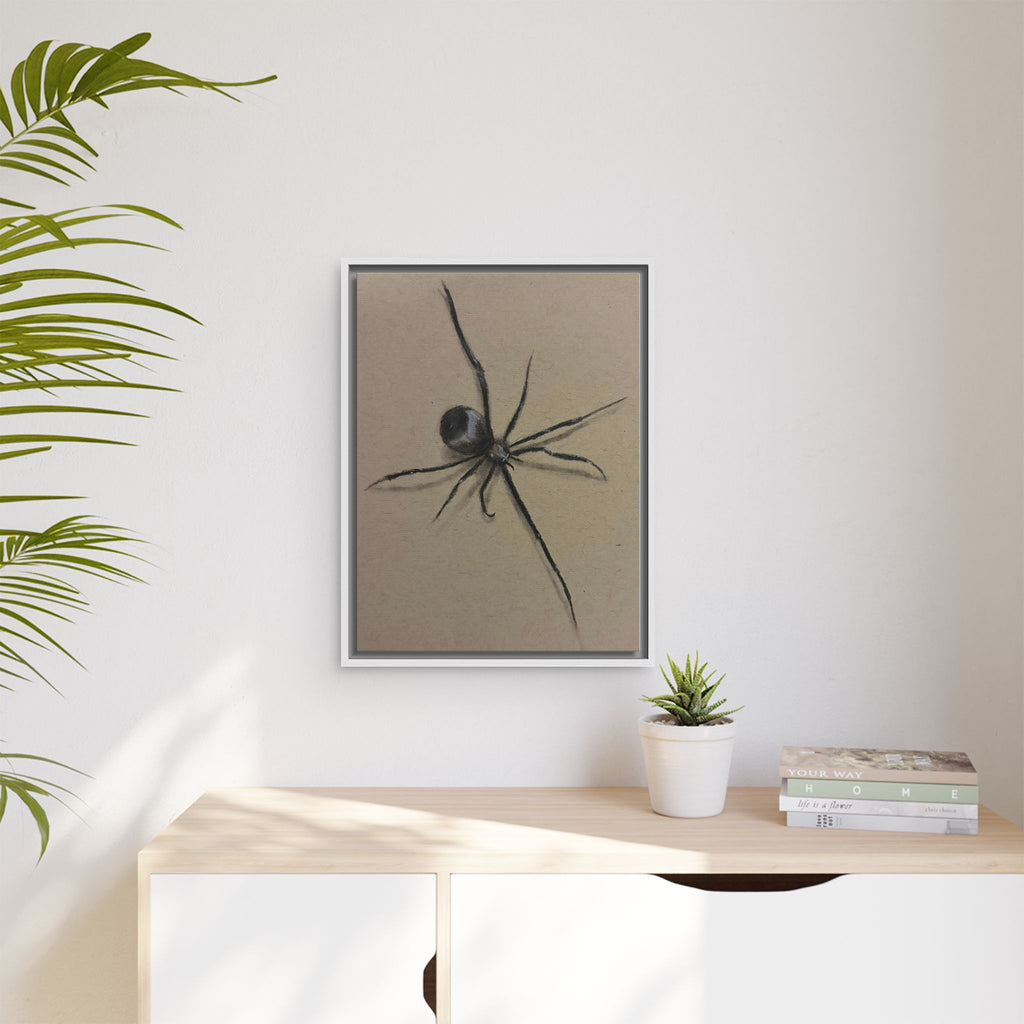 Framed Canvas Spider Wall Art