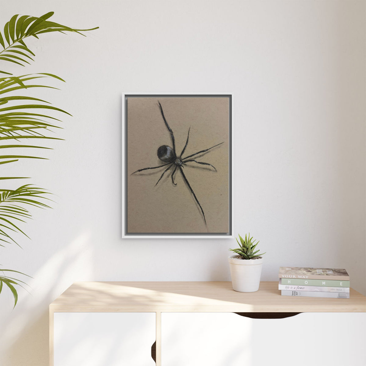 Framed Canvas Spider Wall Art