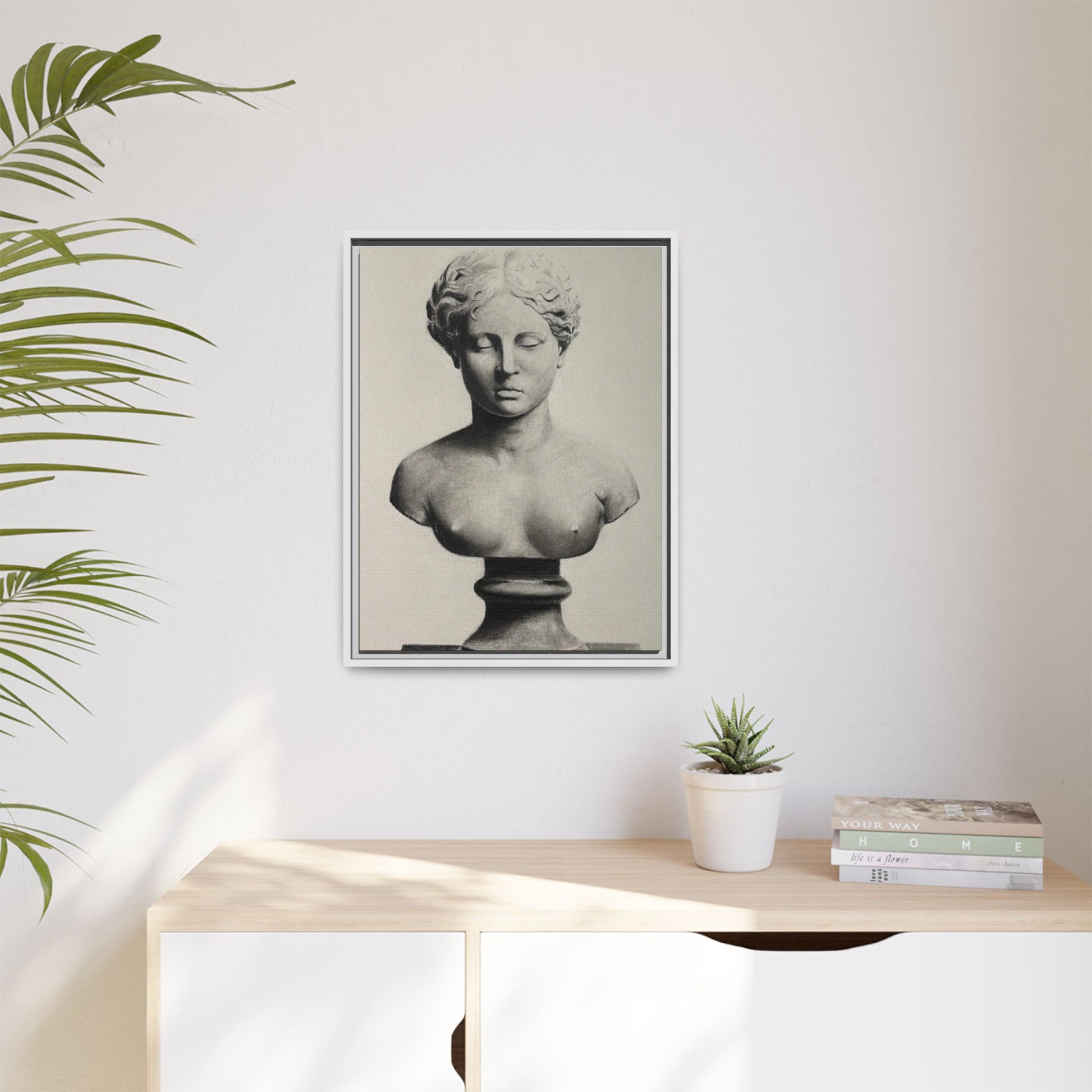 SCULPTURE Matte Canvas, Framed (Multi-color)