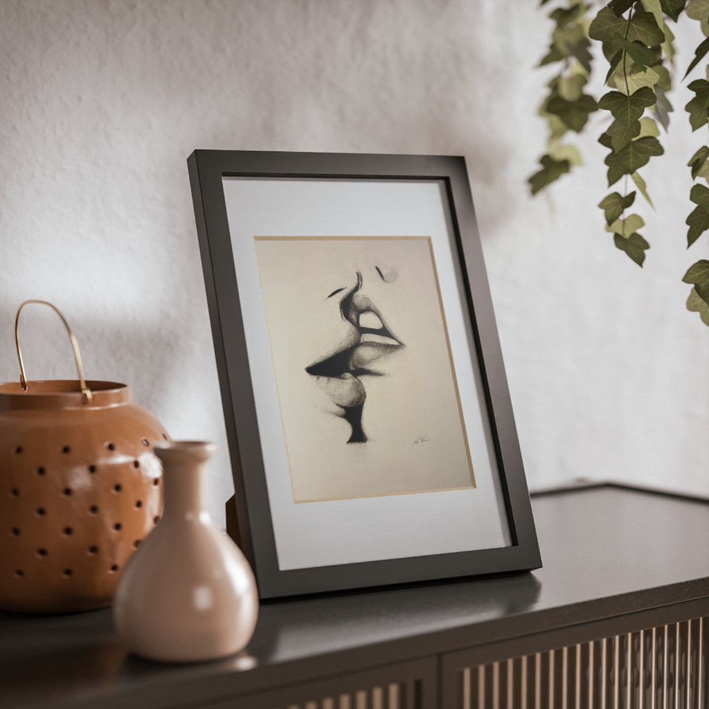 “Lip Filler” Framed Posters, Black