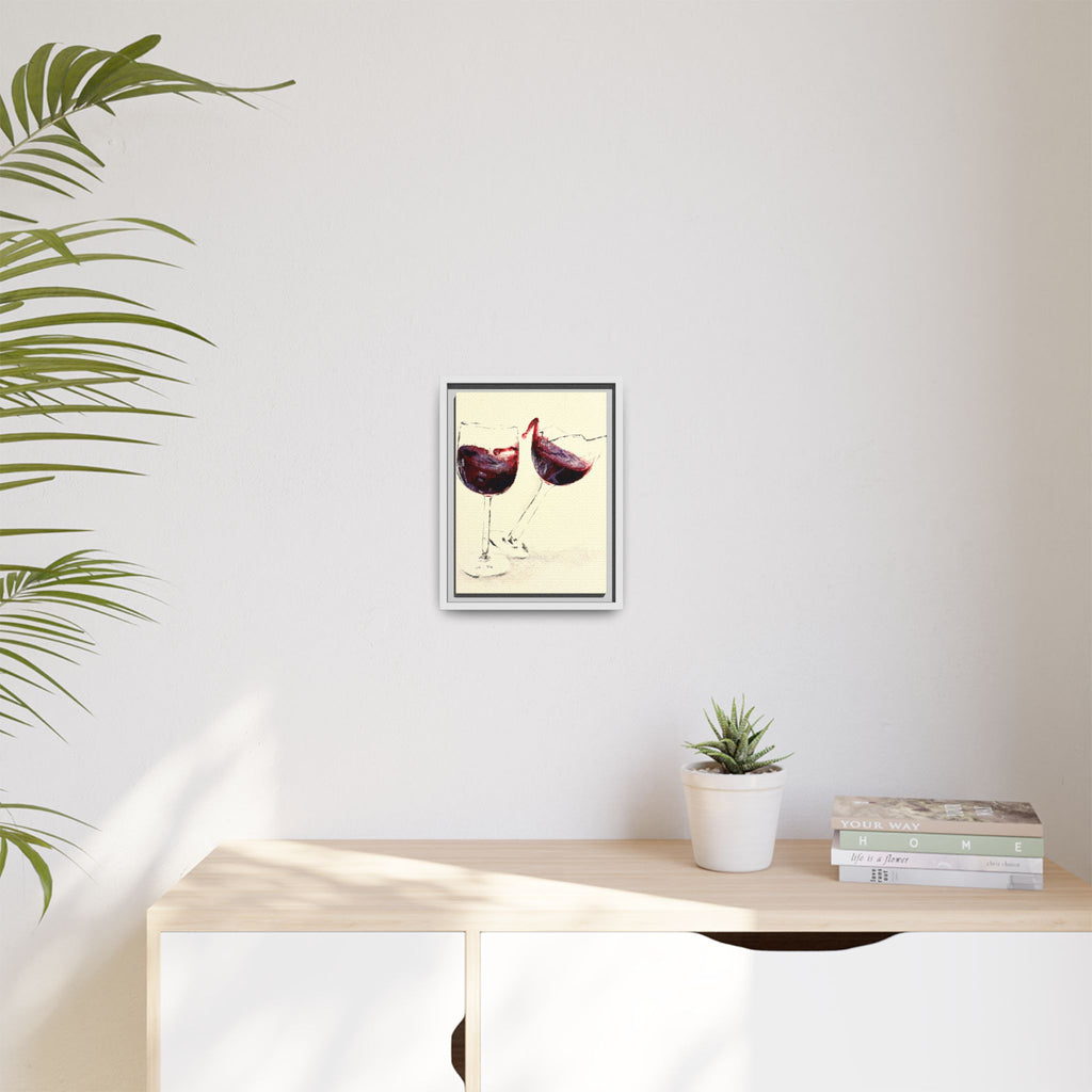 “Wine Glasses” Matte Canvas, Framed (Multi-color)