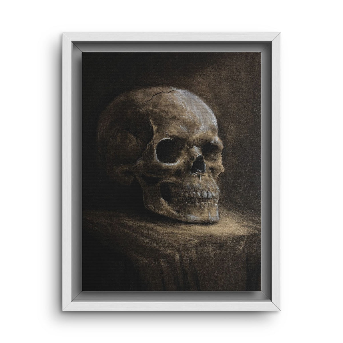 Framed Canvas Skull Portrait Wall Art