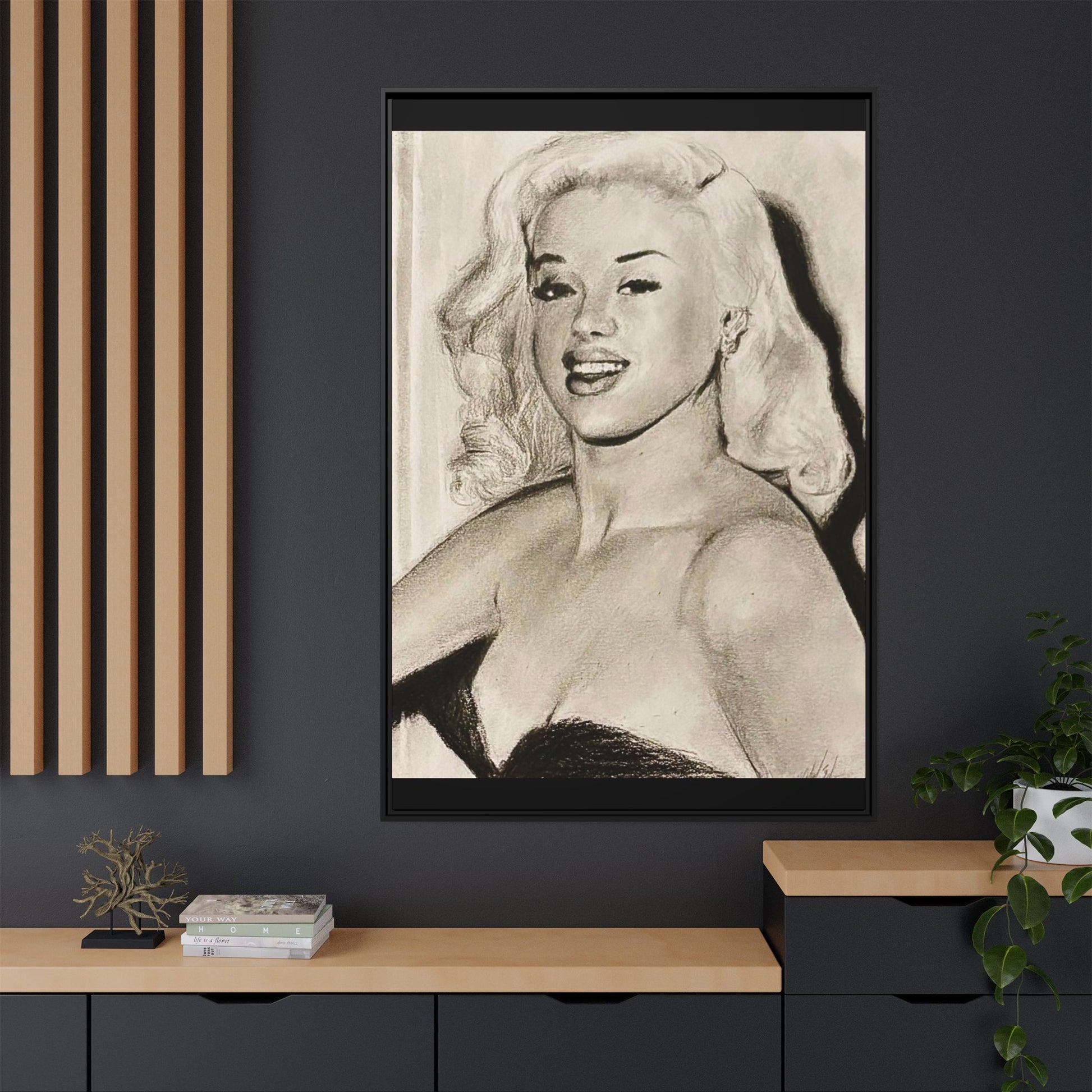 “Diana” Matte Canvas, Framed (Multi-color)