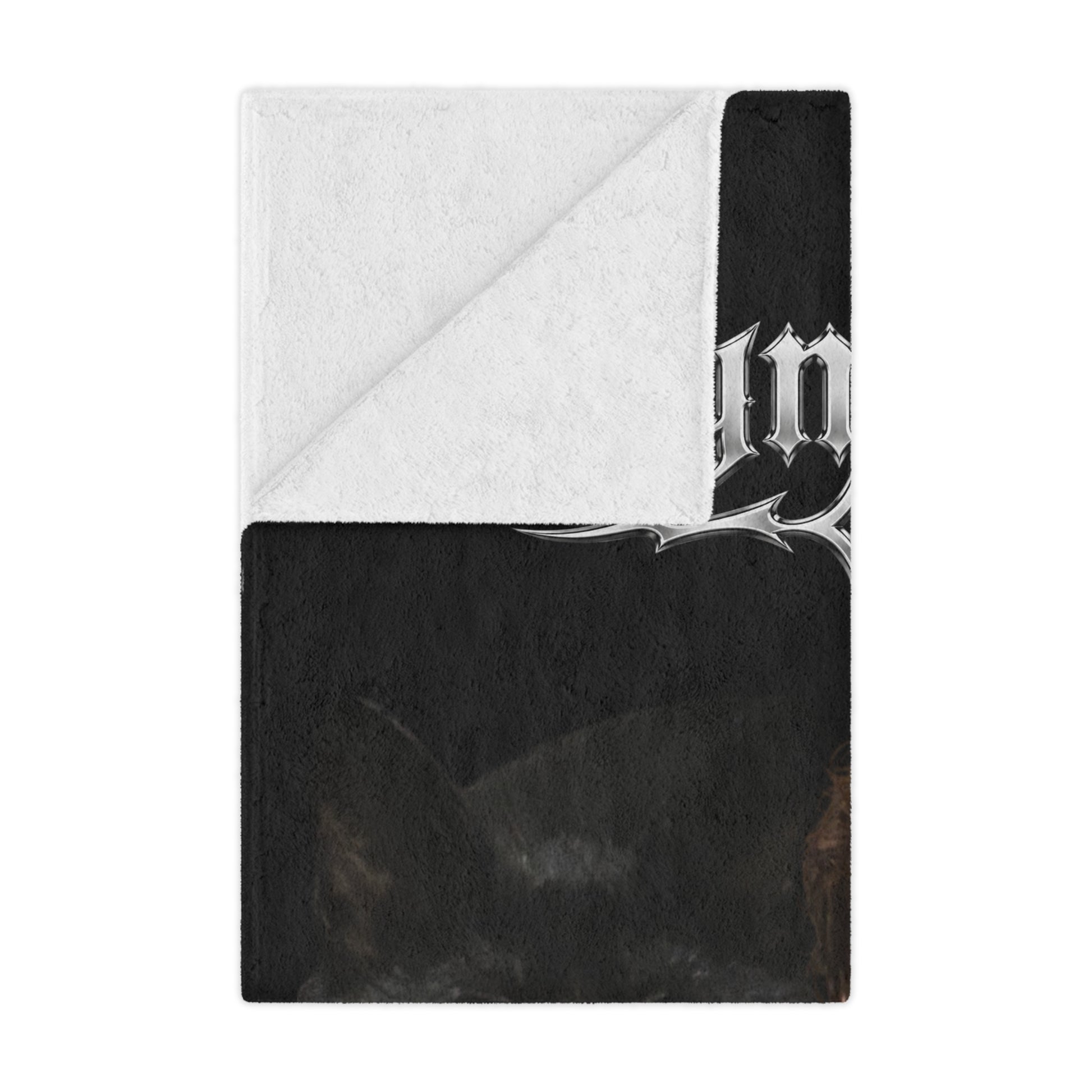 "BOO & MIKEY" Minky Blanket — Gothic Portrait Cat Design