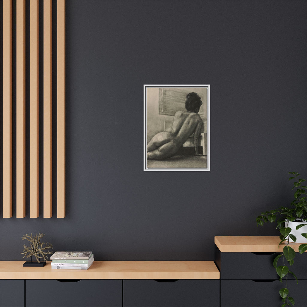 “SITTING PRETTY” Matte Canvas, Framed (Multi-color)