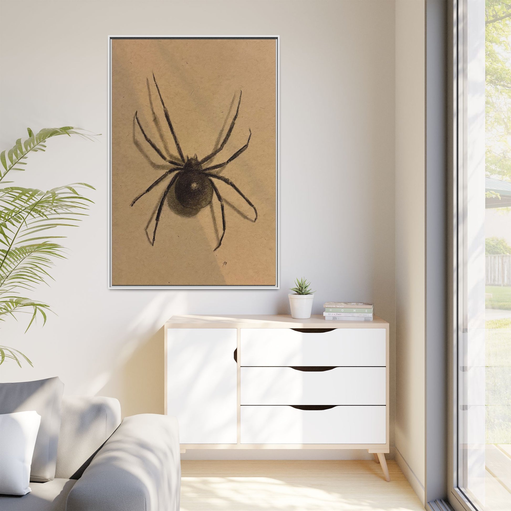 “Spider” Matte Canvas, Framed (Multi-color) Print