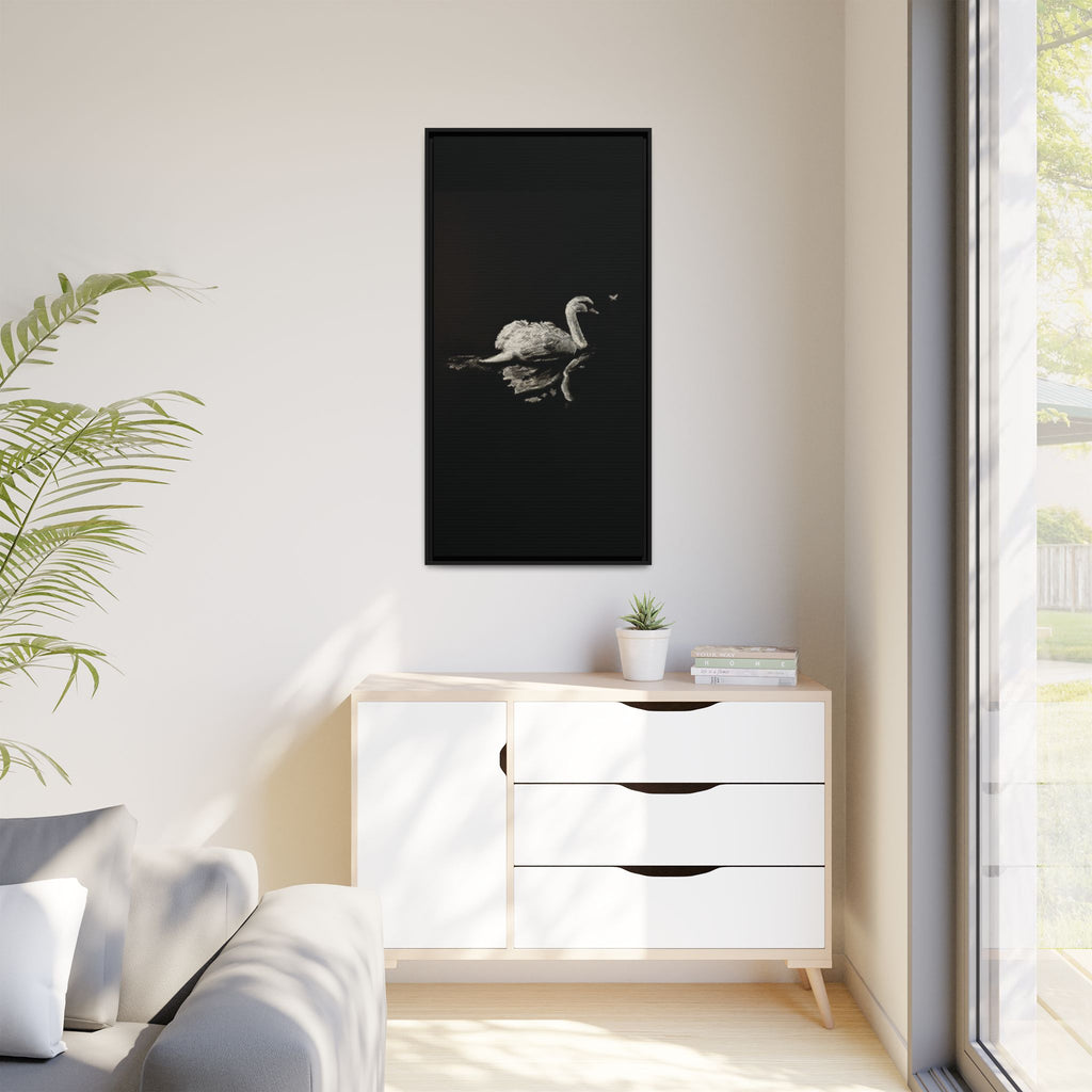 “Swan” Matte Canvas, Framed (Multi-color)