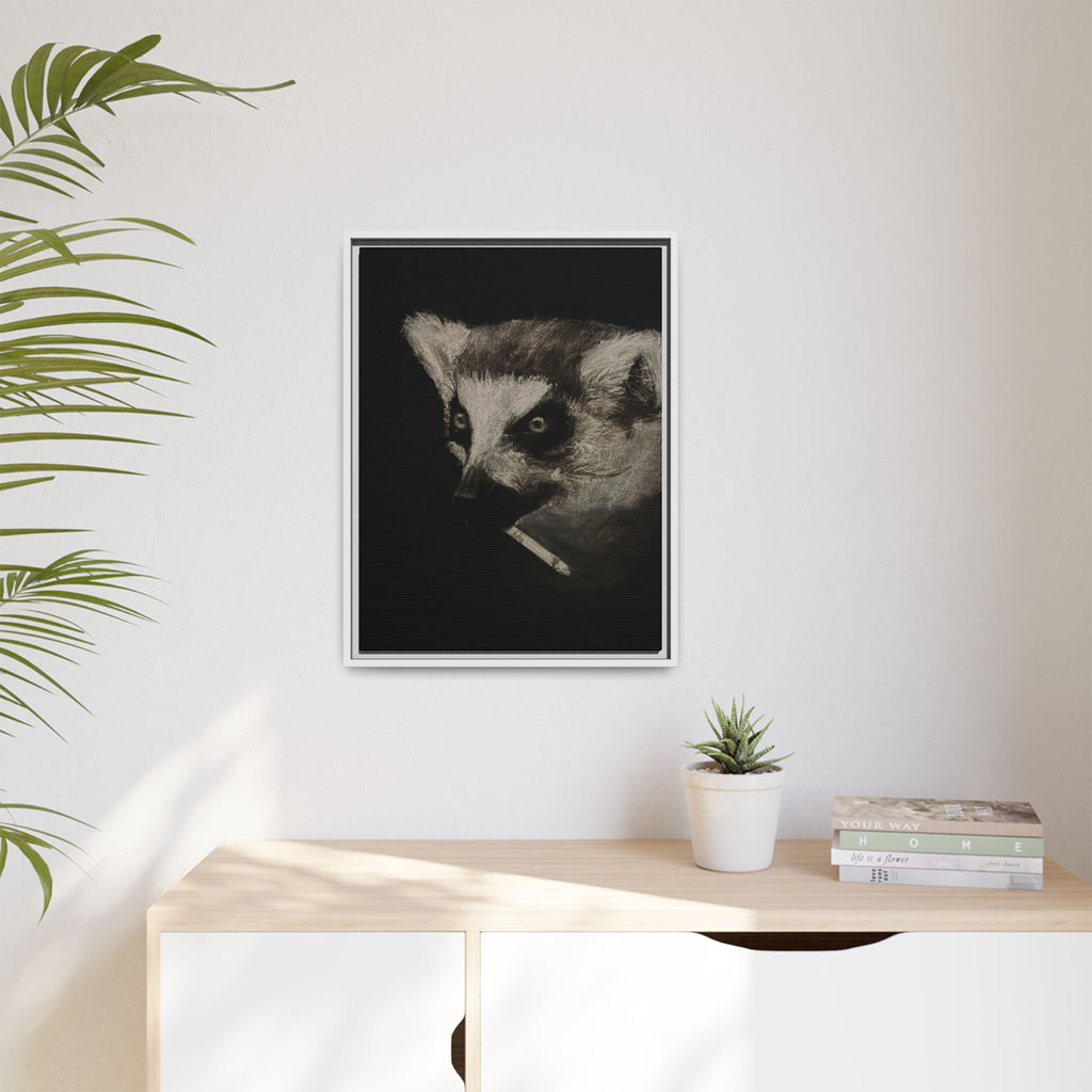 “Lemur” Matte Canvas, Framed (Multi-color)