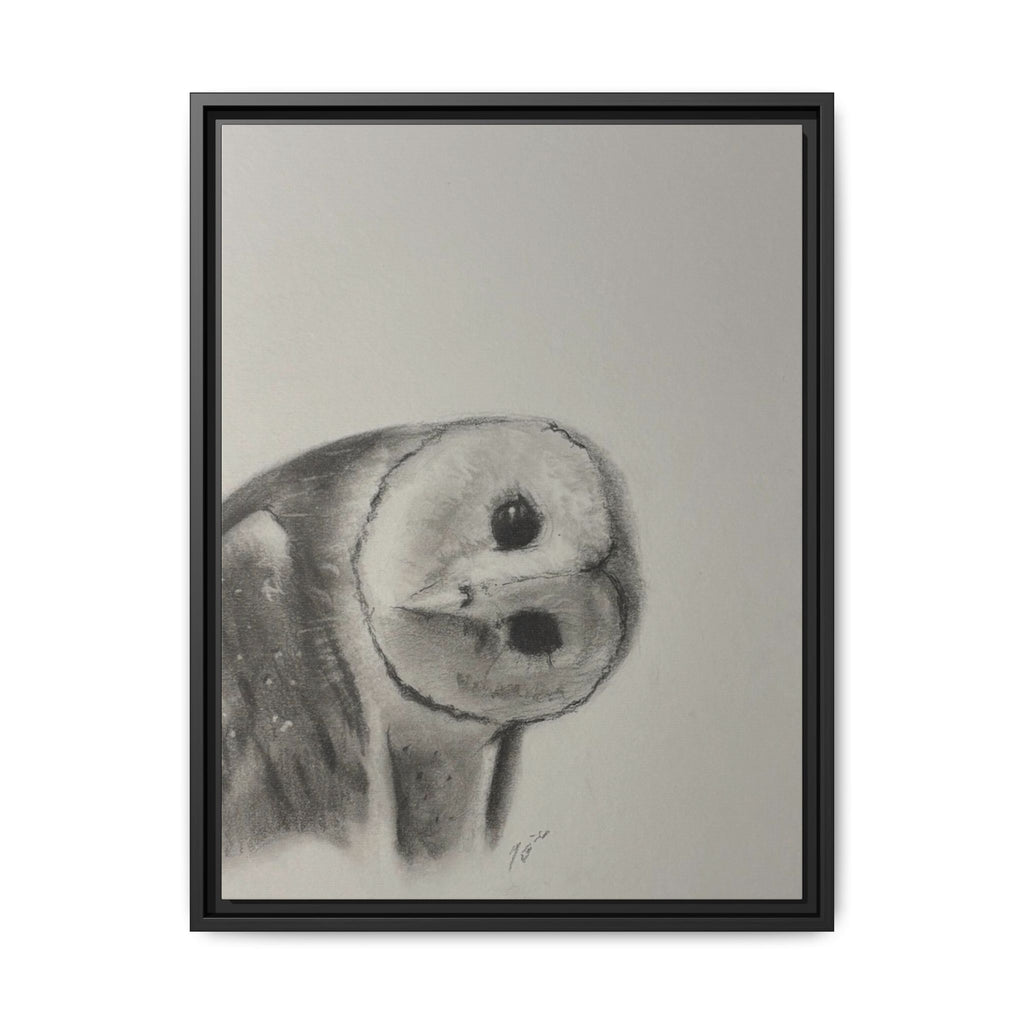 “Good Morning Owl” Matte Canvas, Framed (Multi-color)