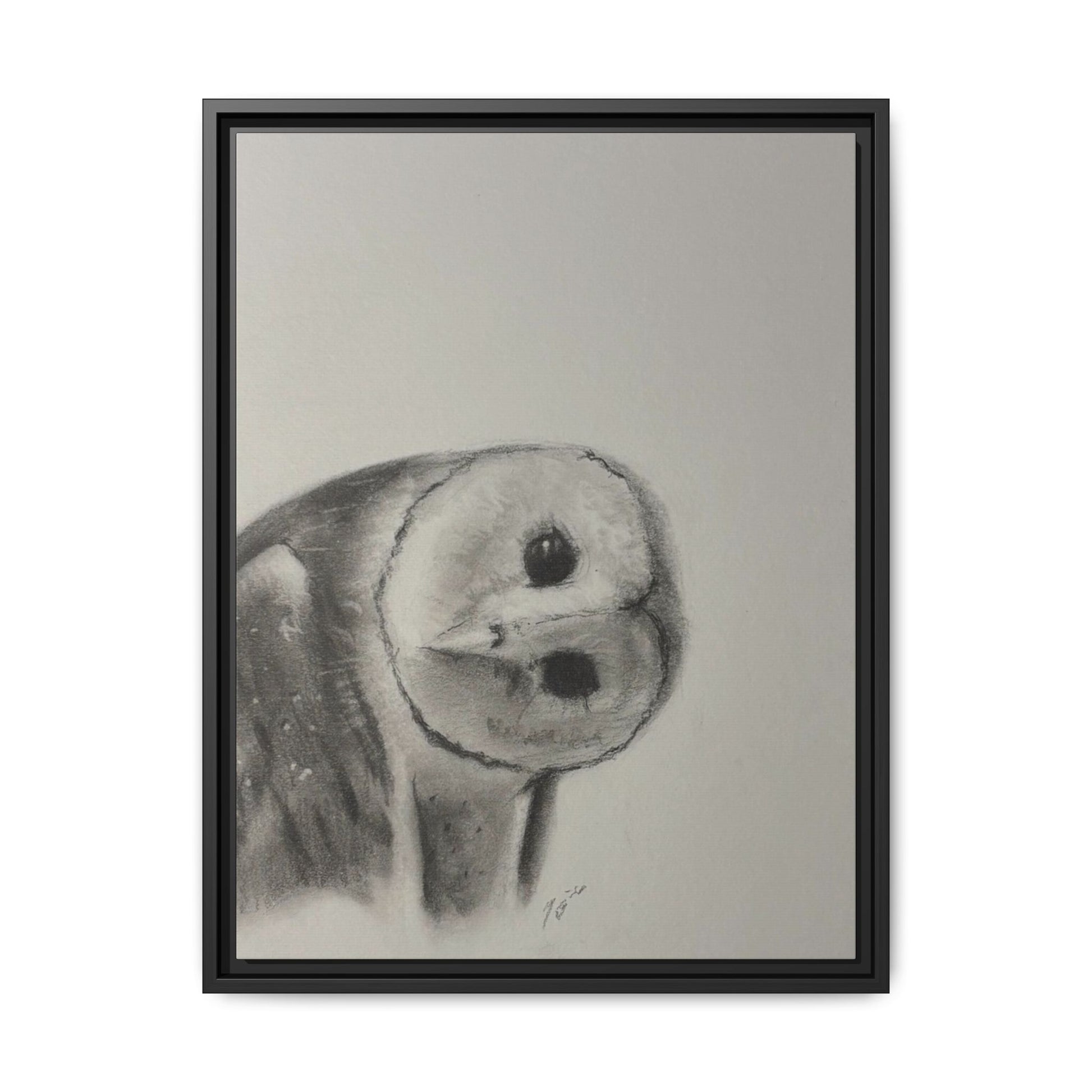 “Good Morning Owl” Matte Canvas, Framed (Multi-color)