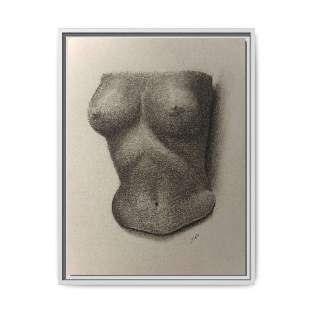 "BODY STUDY NO.4" Matte Canvas, Framed (Multi-color)