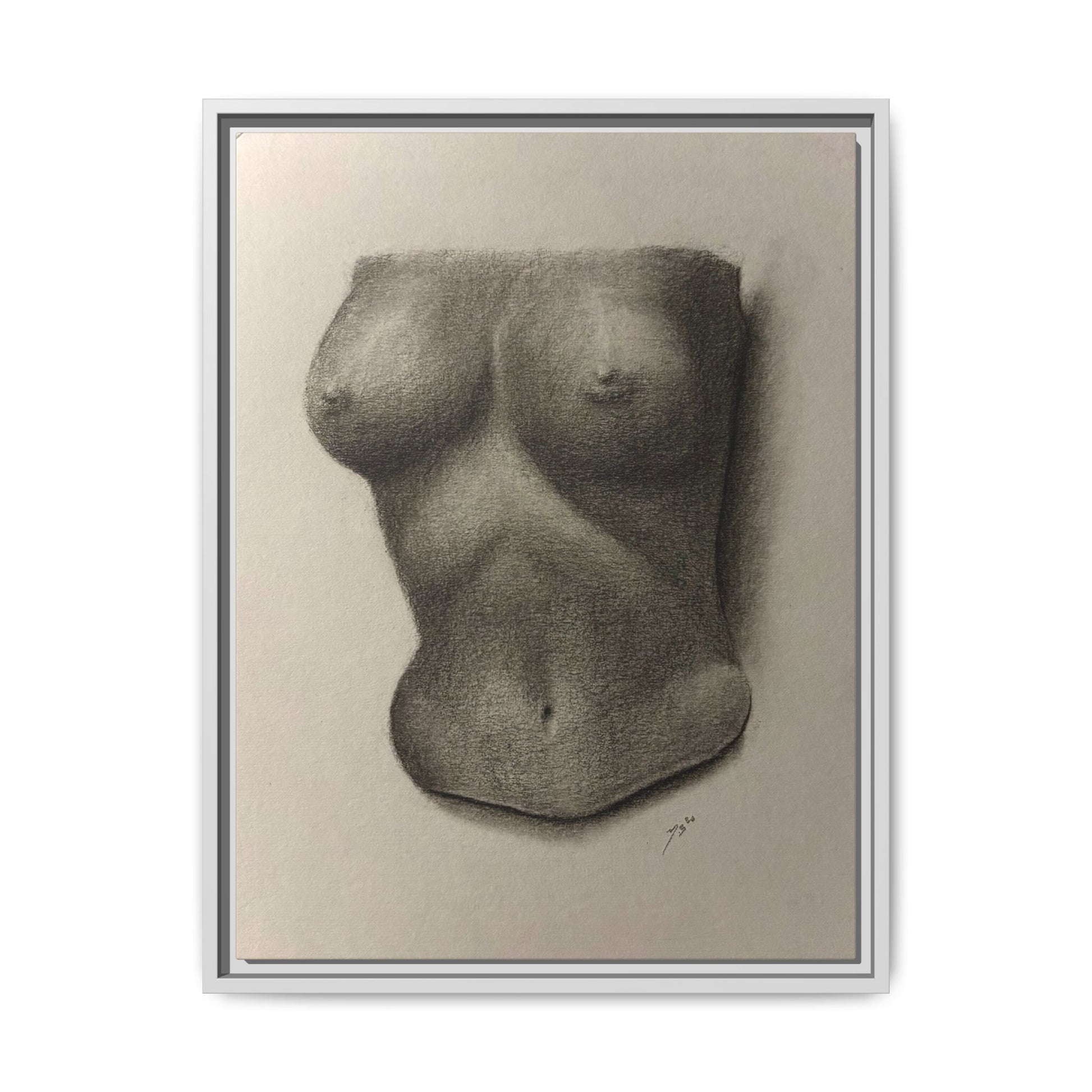 "BODY STUDY NO.4" Matte Canvas, Framed (Multi-color)