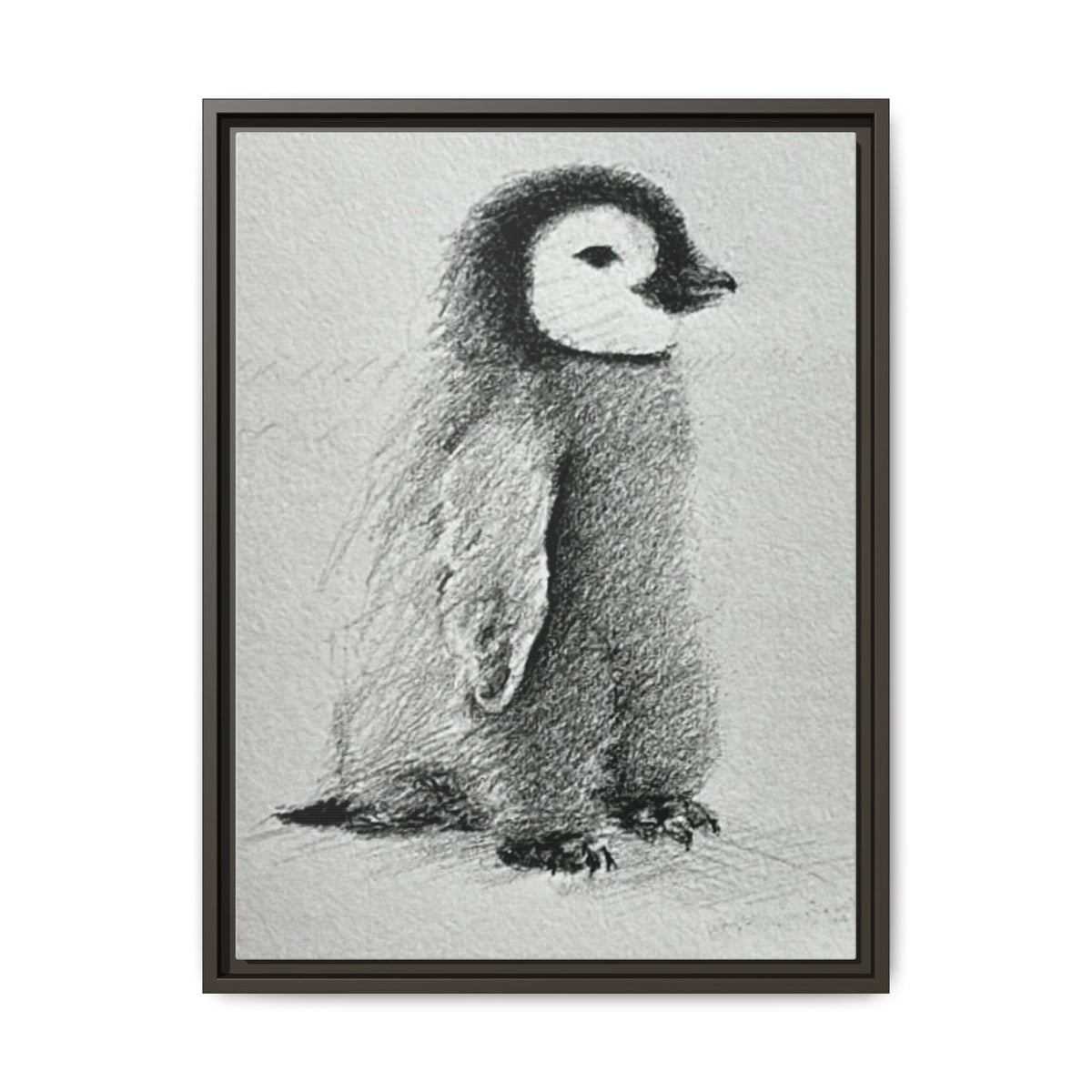 “Alex” Graphite Framed Canvas Print