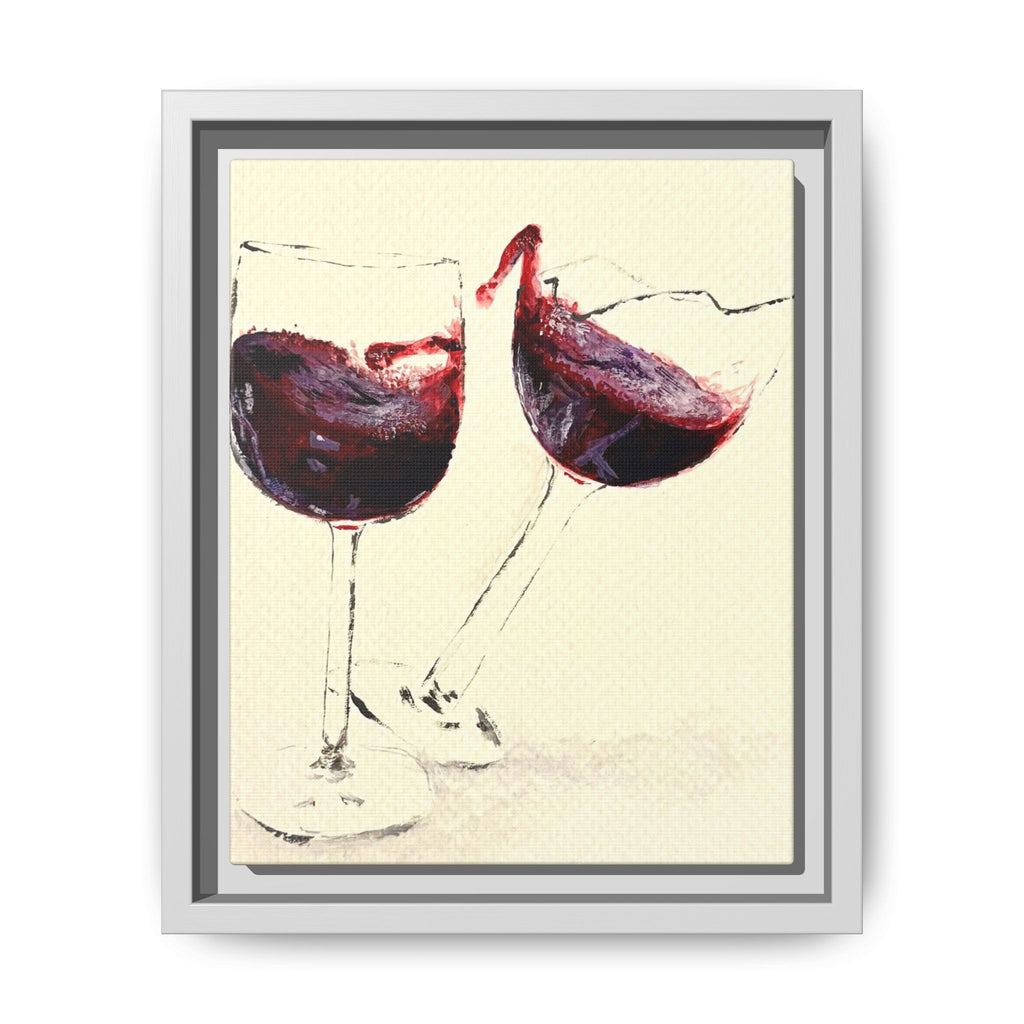 “Wine Glasses” Matte Canvas, Framed (Multi-color)