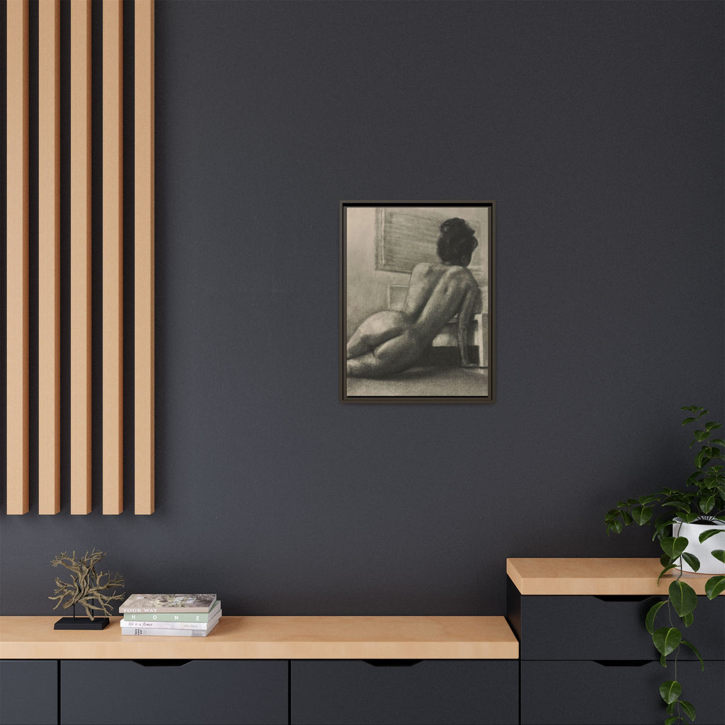 “SITTING PRETTY” Matte Canvas, Framed (Multi-color)
