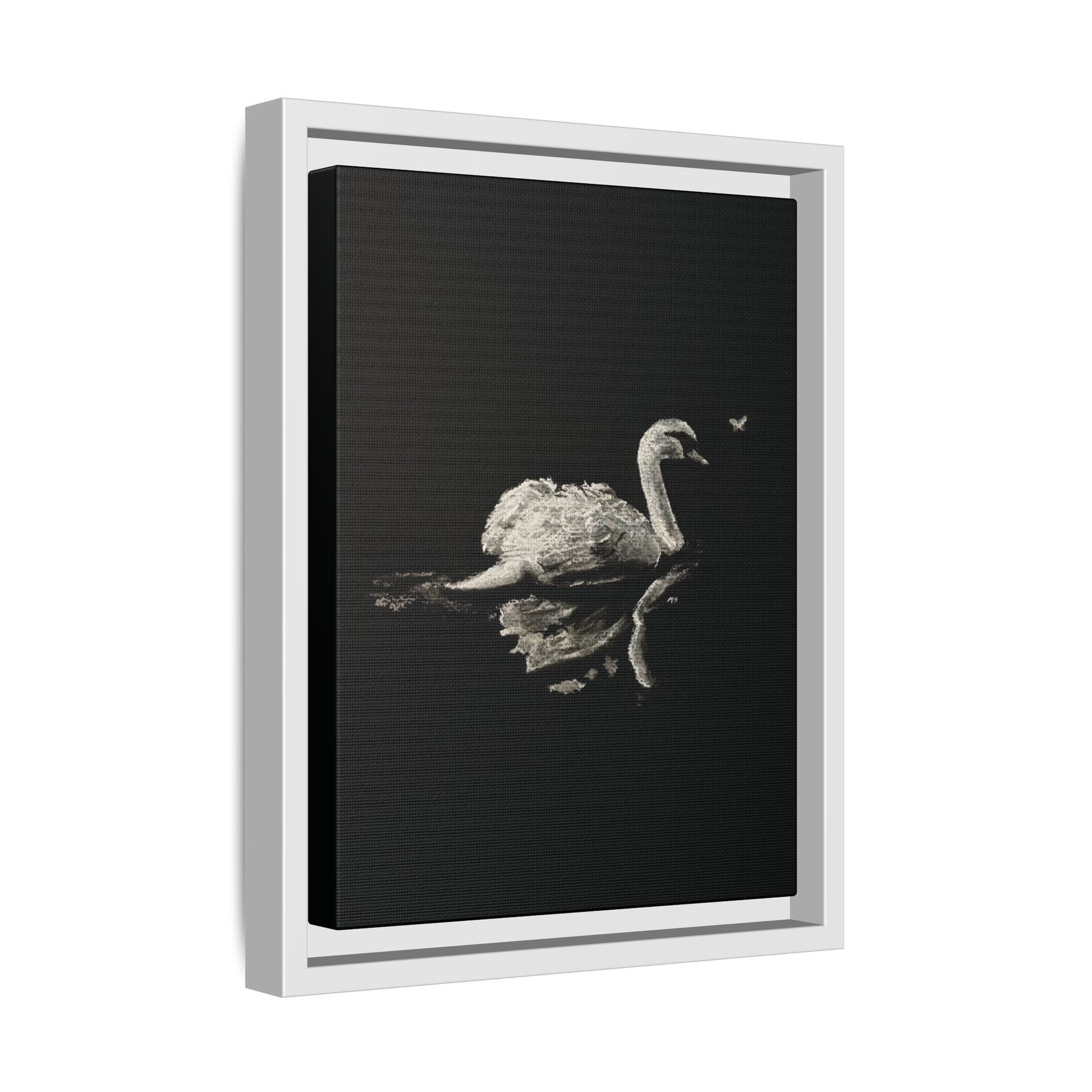 “Swan” Matte Canvas, Framed (Multi-color)