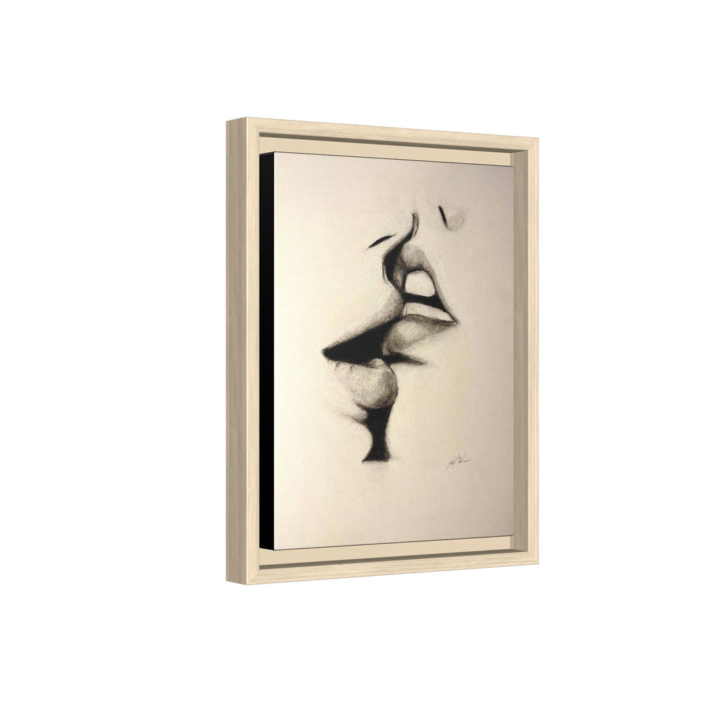 “LIP LOCK” Matte Canvas, Framed (Multi-color)