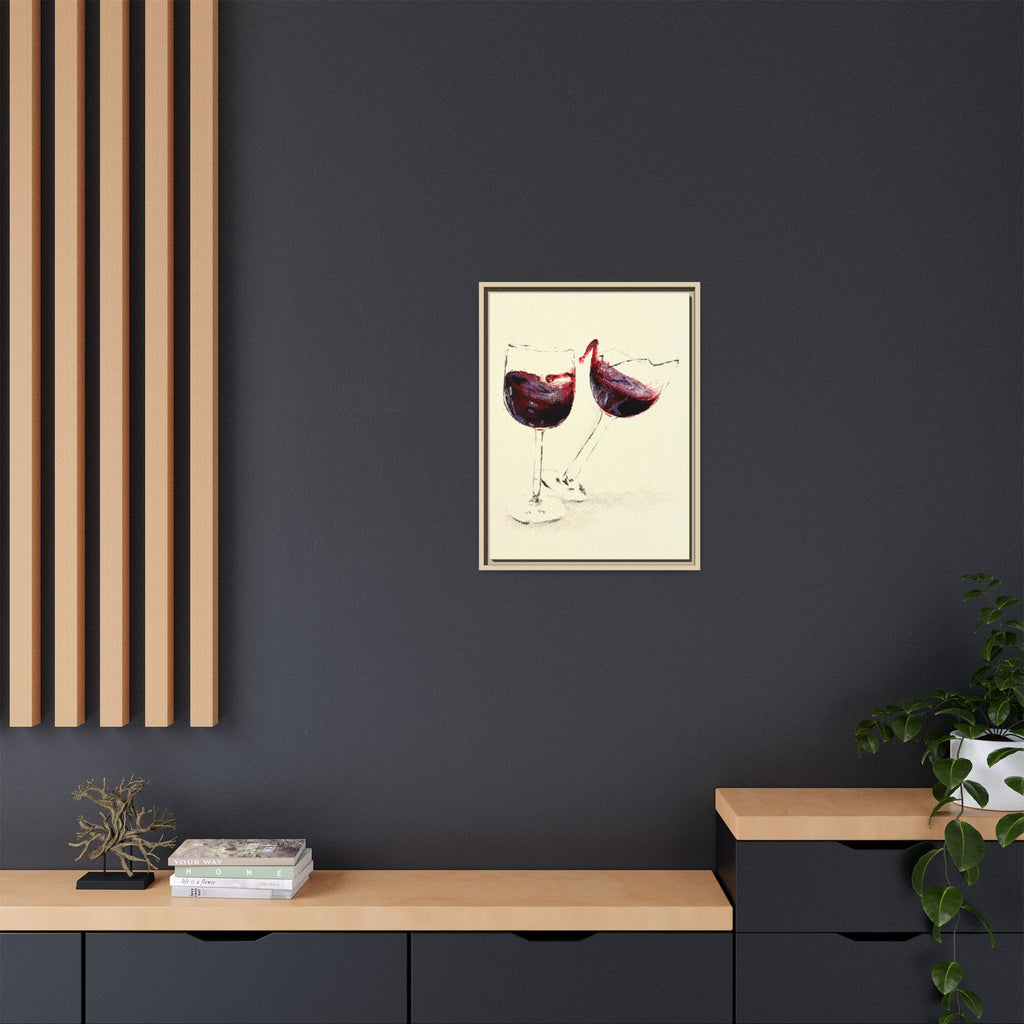 “Wine Glasses” Matte Canvas, Framed (Multi-color)