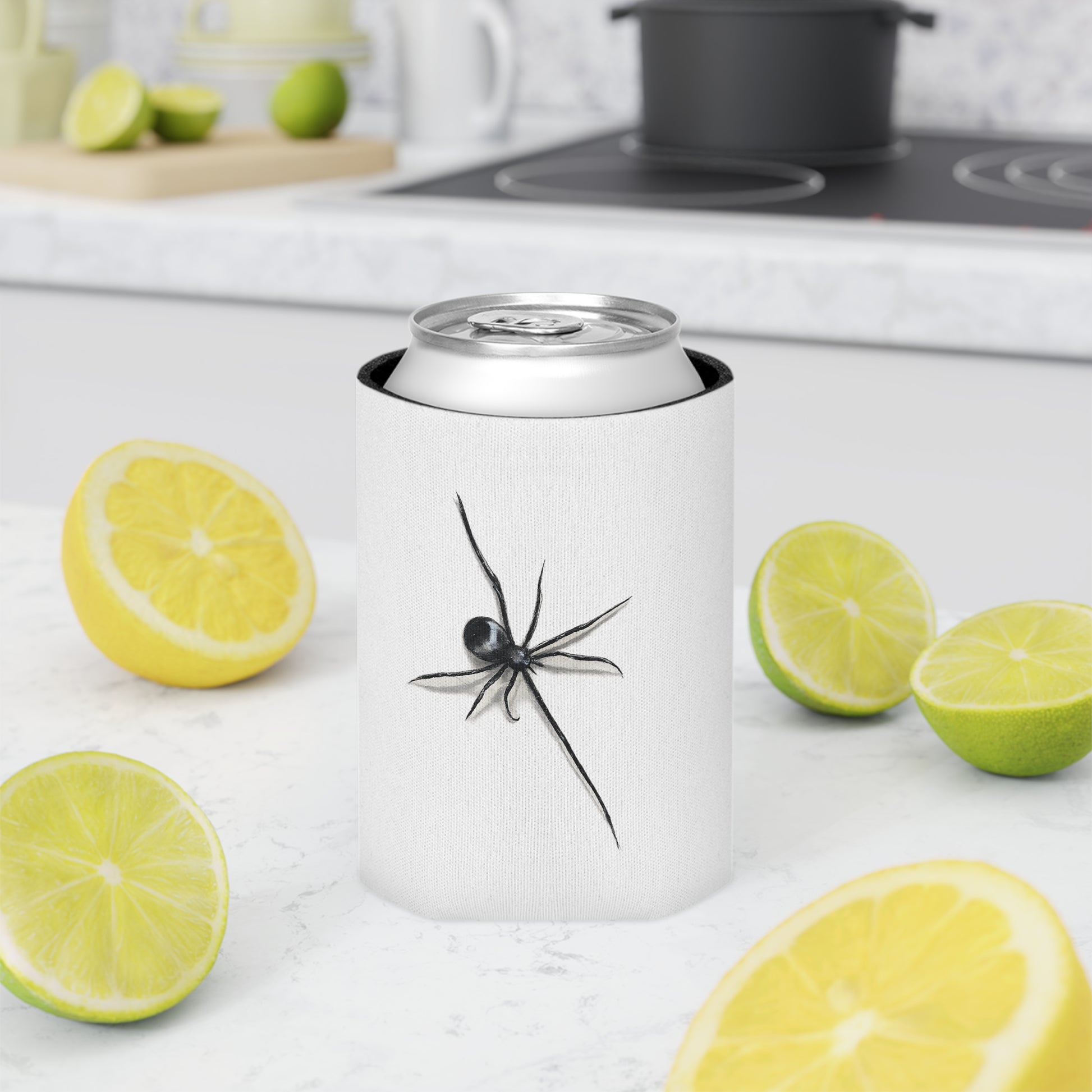 "ICY" BREWSKI COOLSKI Ornate Baroque Can Cooler – Elegant Filigree Drink Koozie