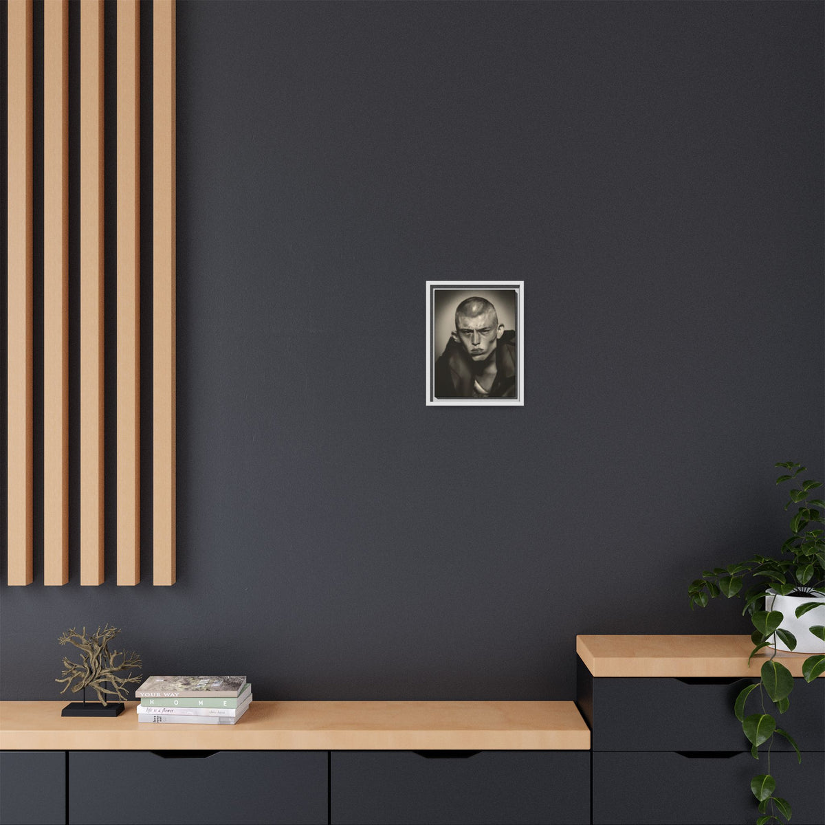 “Buzz Cut” Matte Canvas, Framed (Multi-color)