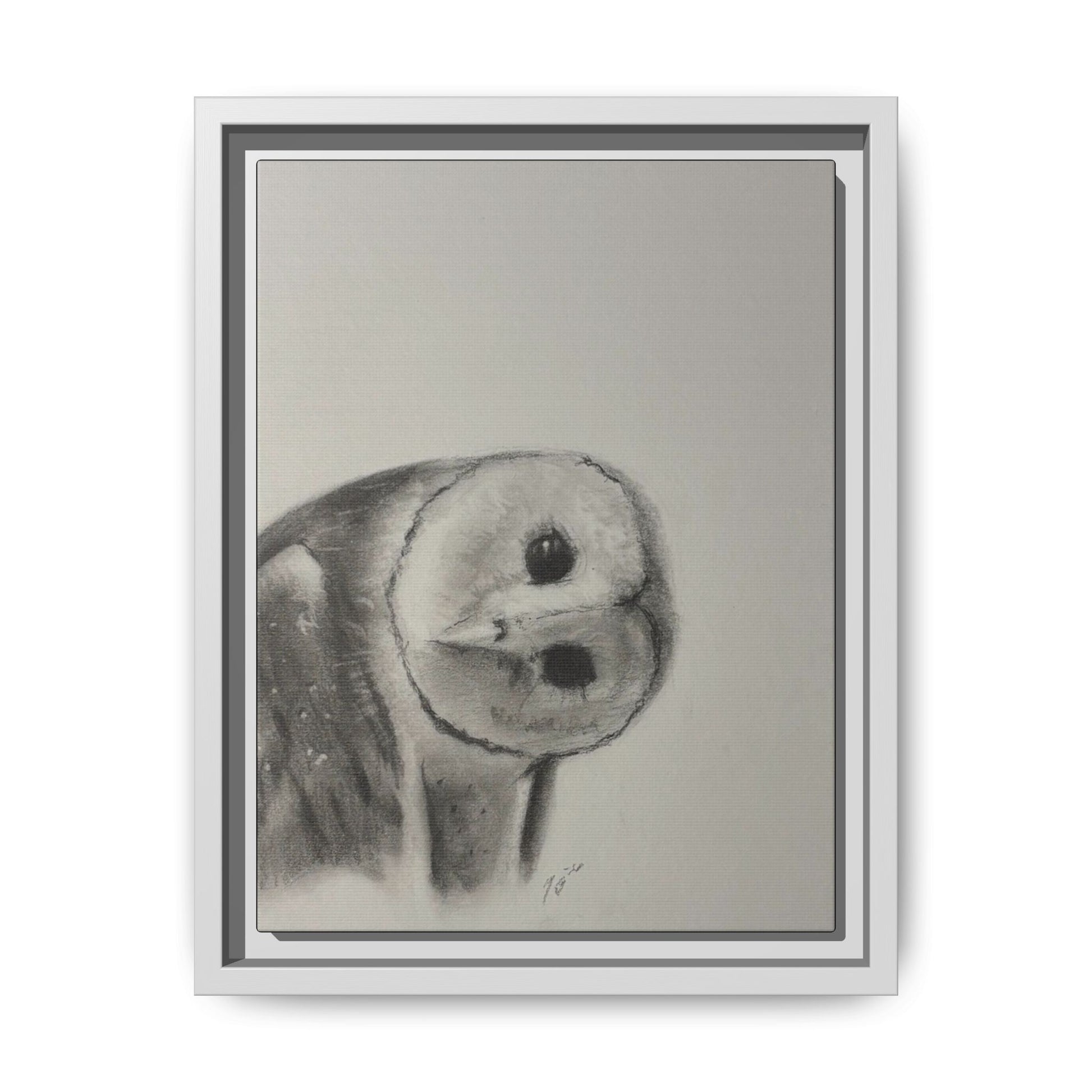 “Good Morning Owl” Matte Canvas, Framed (Multi-color)