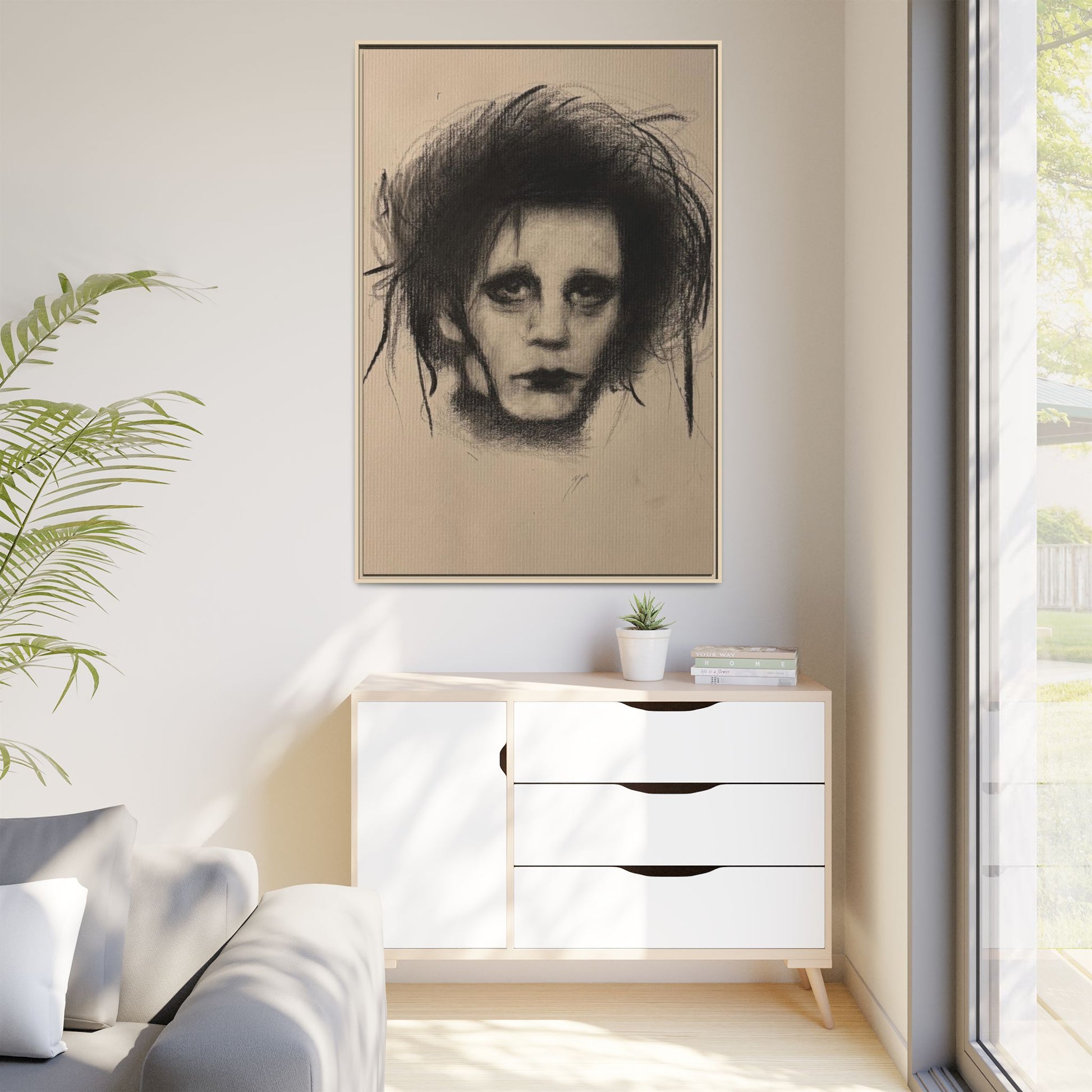 “Edward” Matte Canvas, Framed (Multi-color)