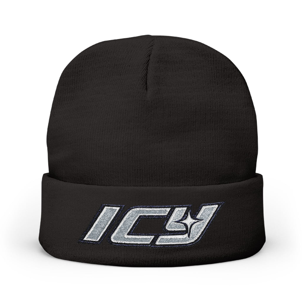 Embroidered "ICY" Knit Beanie Vol.2
