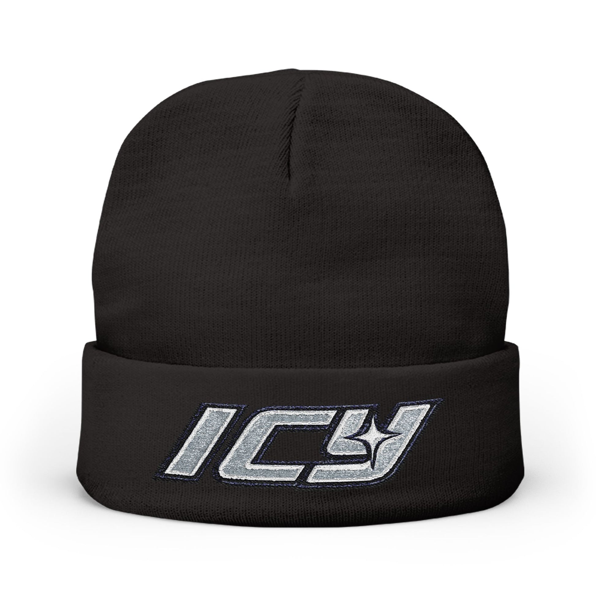 Embroidered "ICY" Knit Beanie Vol.2