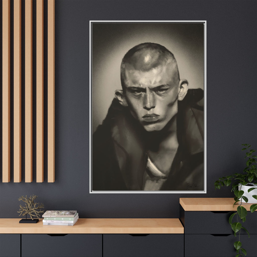 “Buzz Cut” Matte Canvas, Framed (Multi-color)