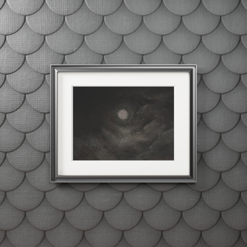 Moonlight Abstract Fine Art Print with Passepartout Frame