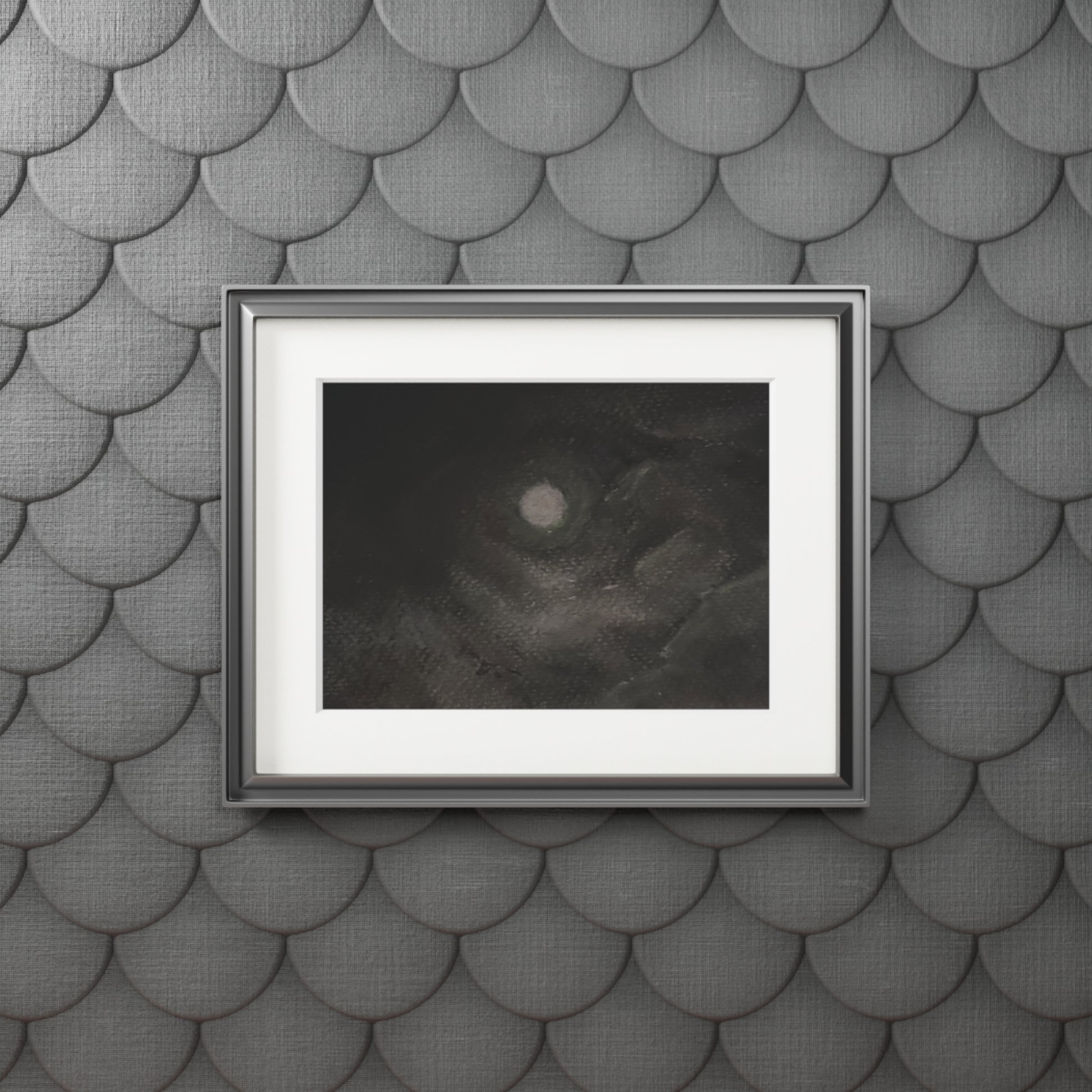 Moonlight Abstract Fine Art Print with Passepartout Frame