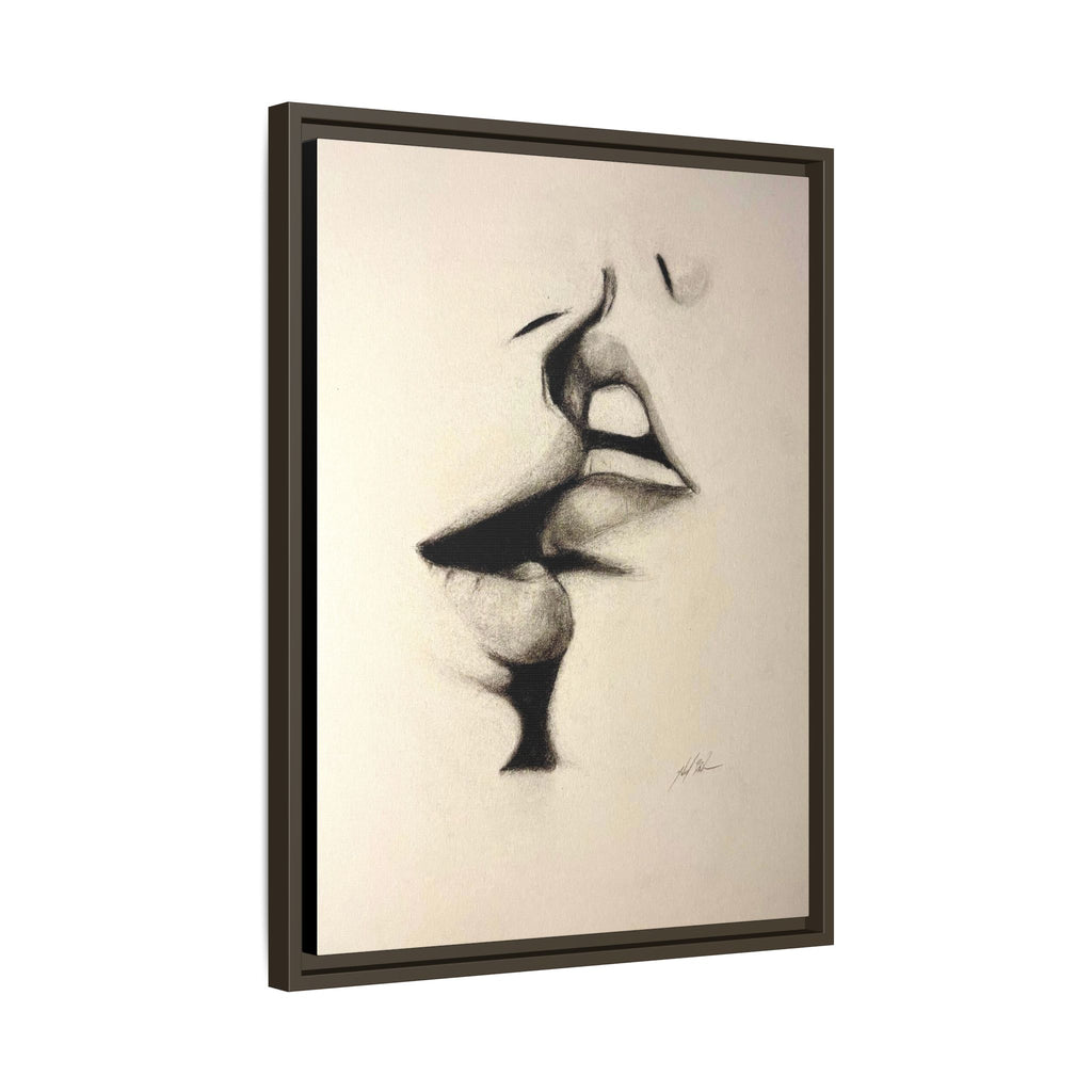 “LIP LOCK” Matte Canvas, Framed (Multi-color)