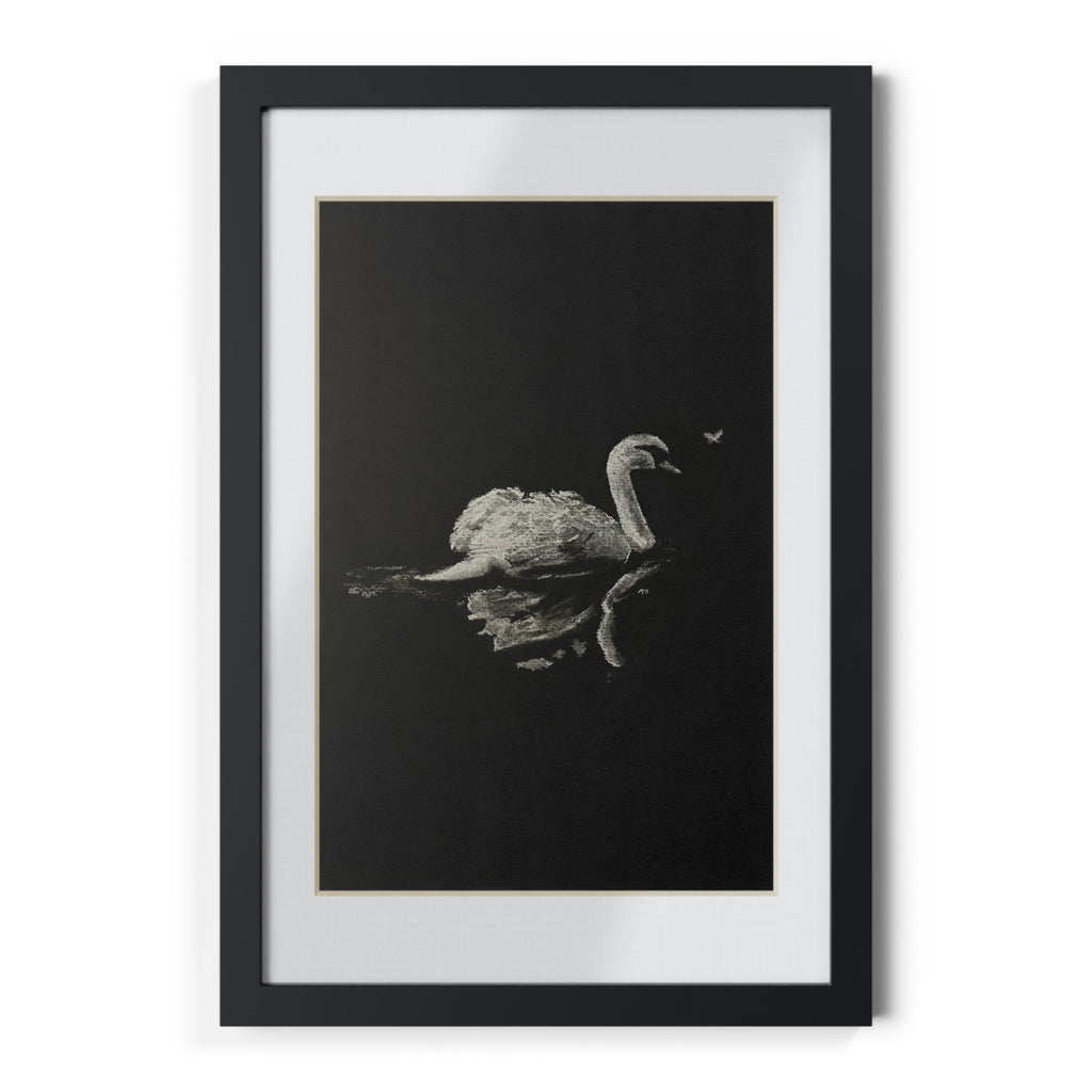 “Swan” Framed Posters, Black