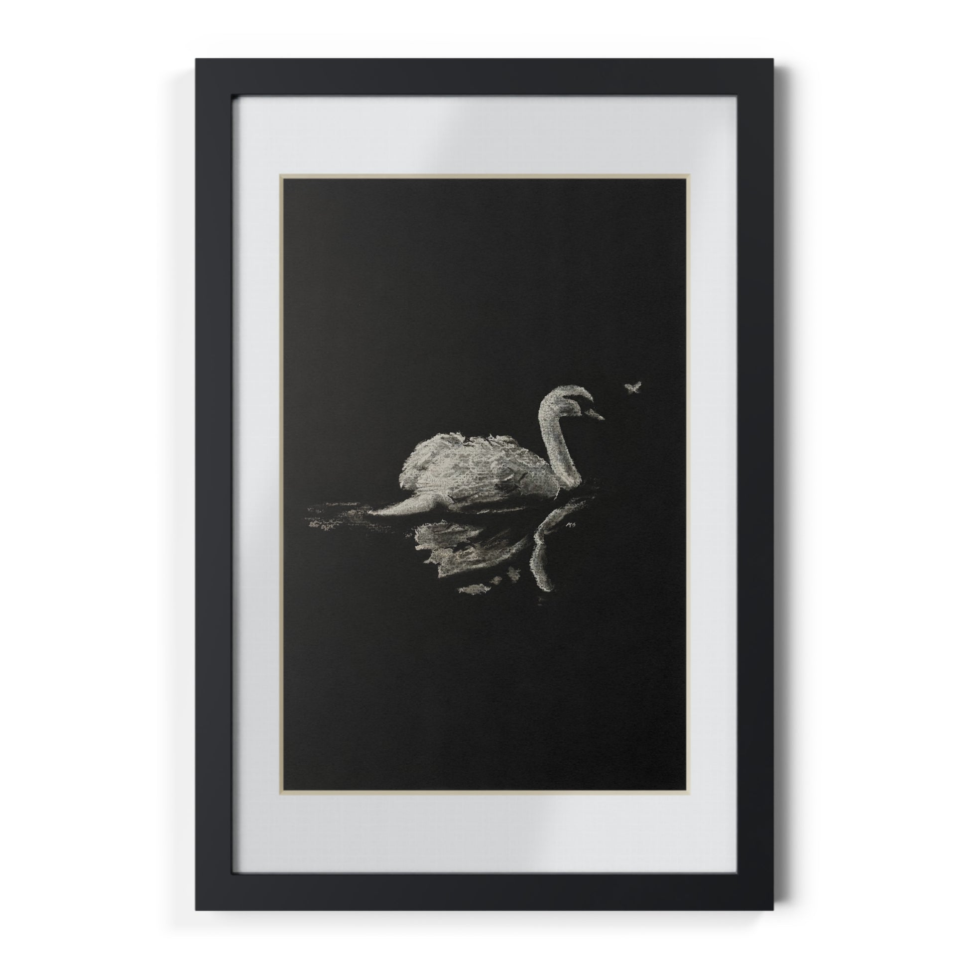 “Swan” Framed Posters, Black