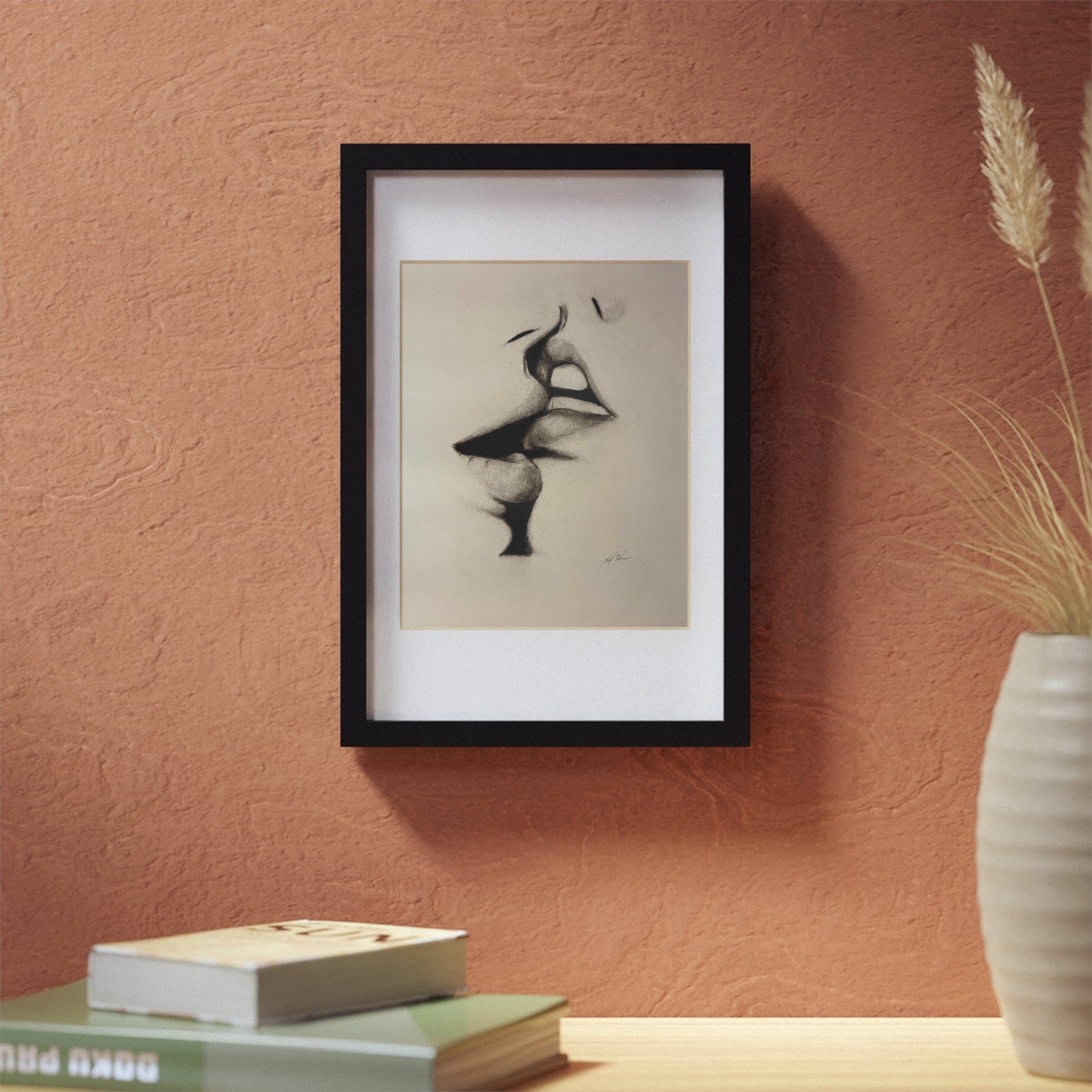 “Lip Filler” Framed Posters, Black