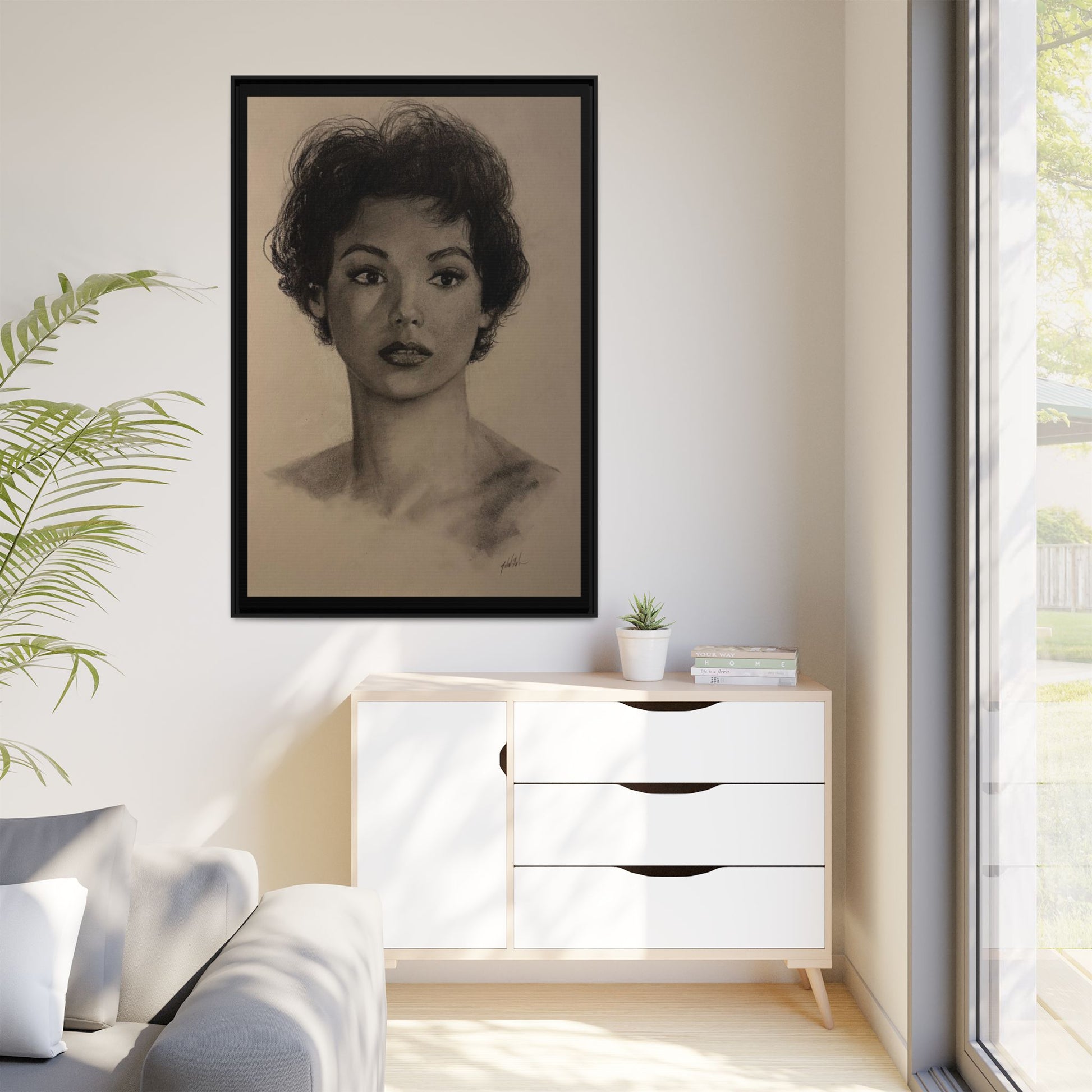 “Still Gaze” Matte Canvas, Framed (Multi-color) PRINT