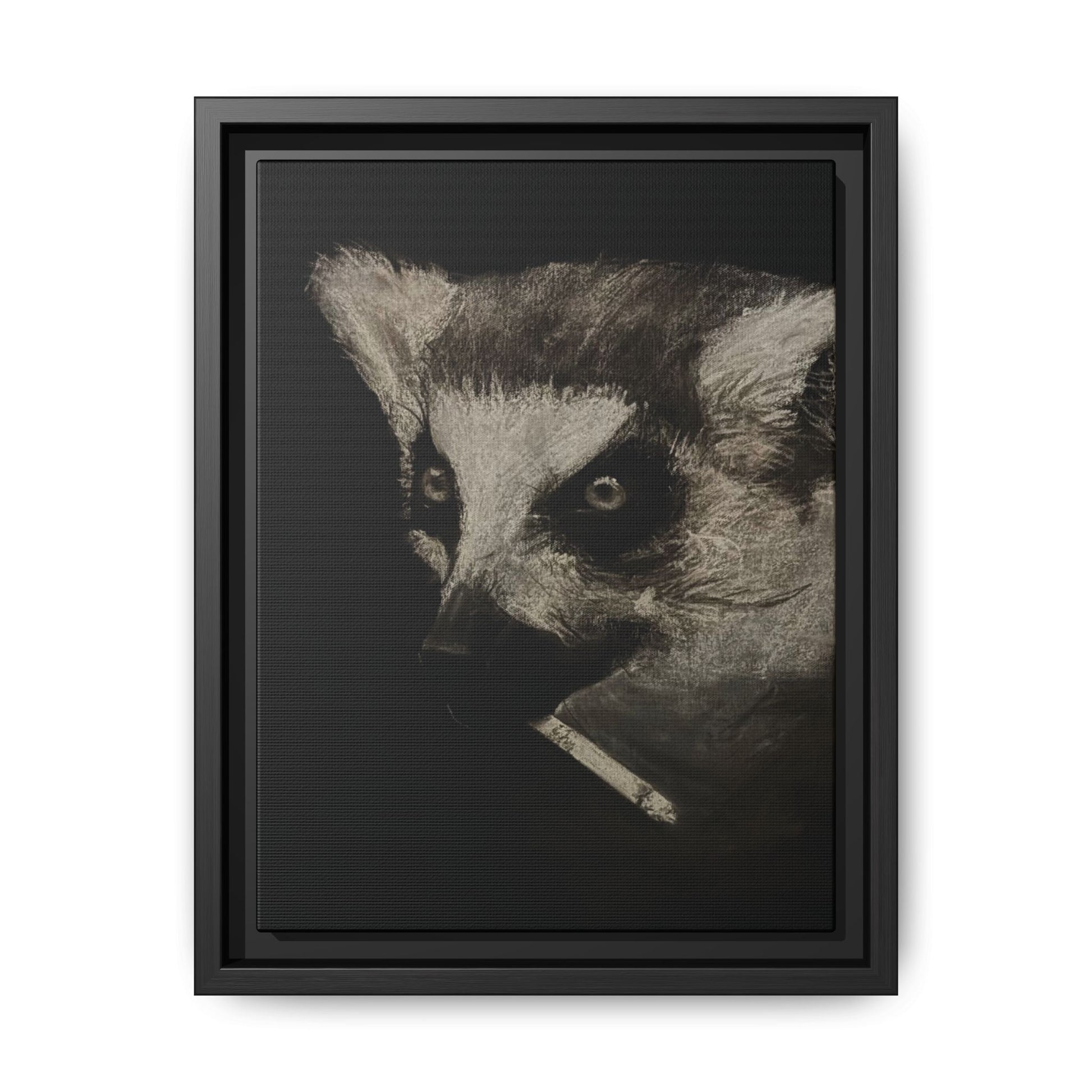 “Lemur” Matte Canvas, Framed (Multi-color)
