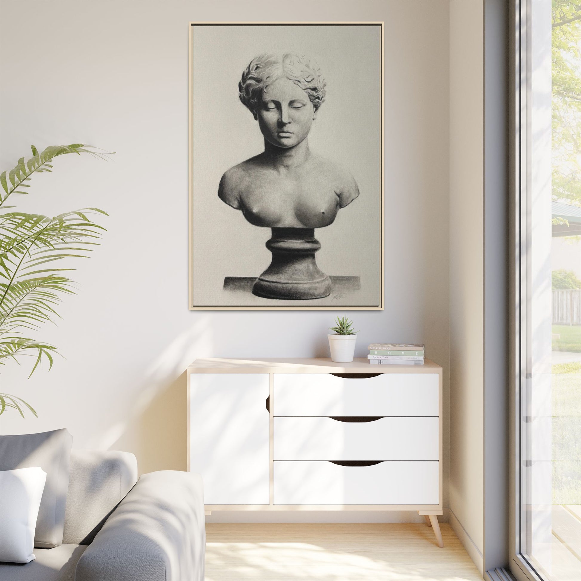 SCULPTURE Matte Canvas, Framed (Multi-color)