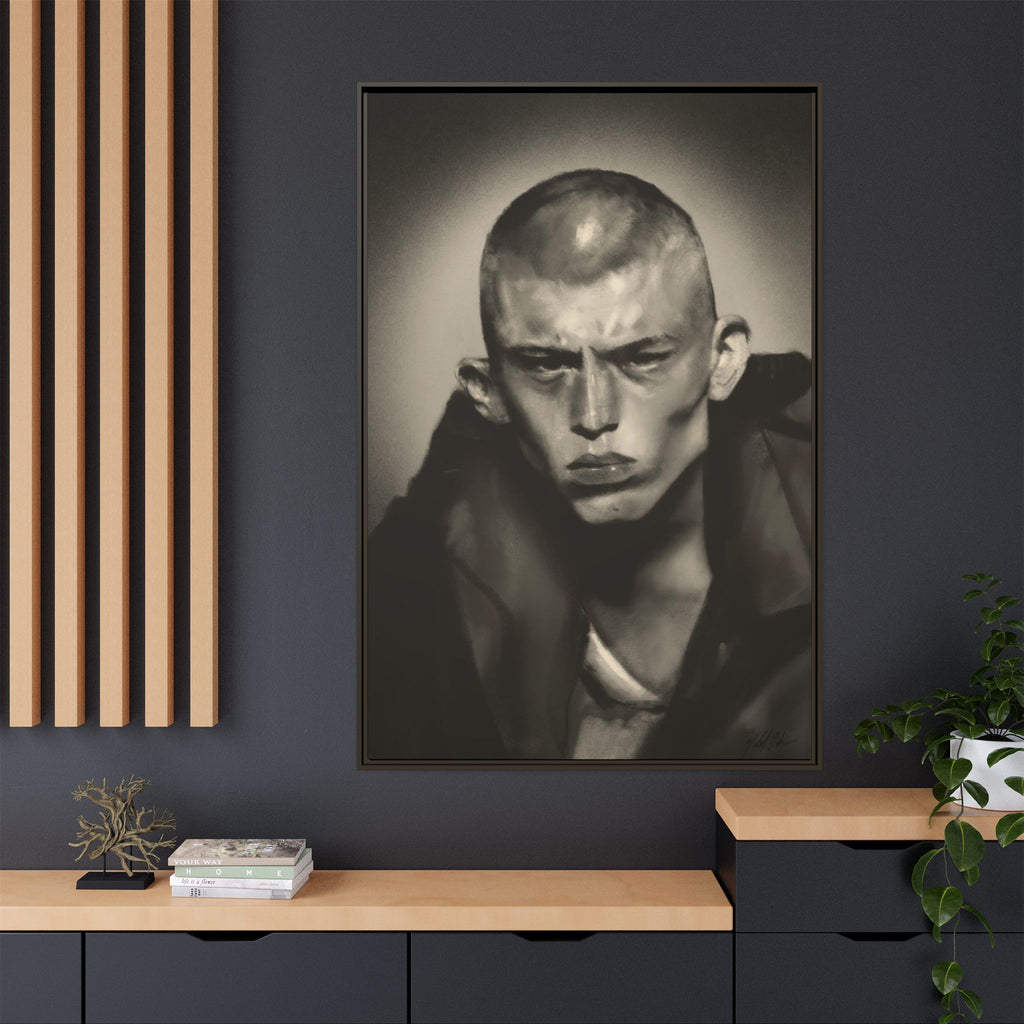 “Buzz Cut” Matte Canvas, Framed (Multi-color)