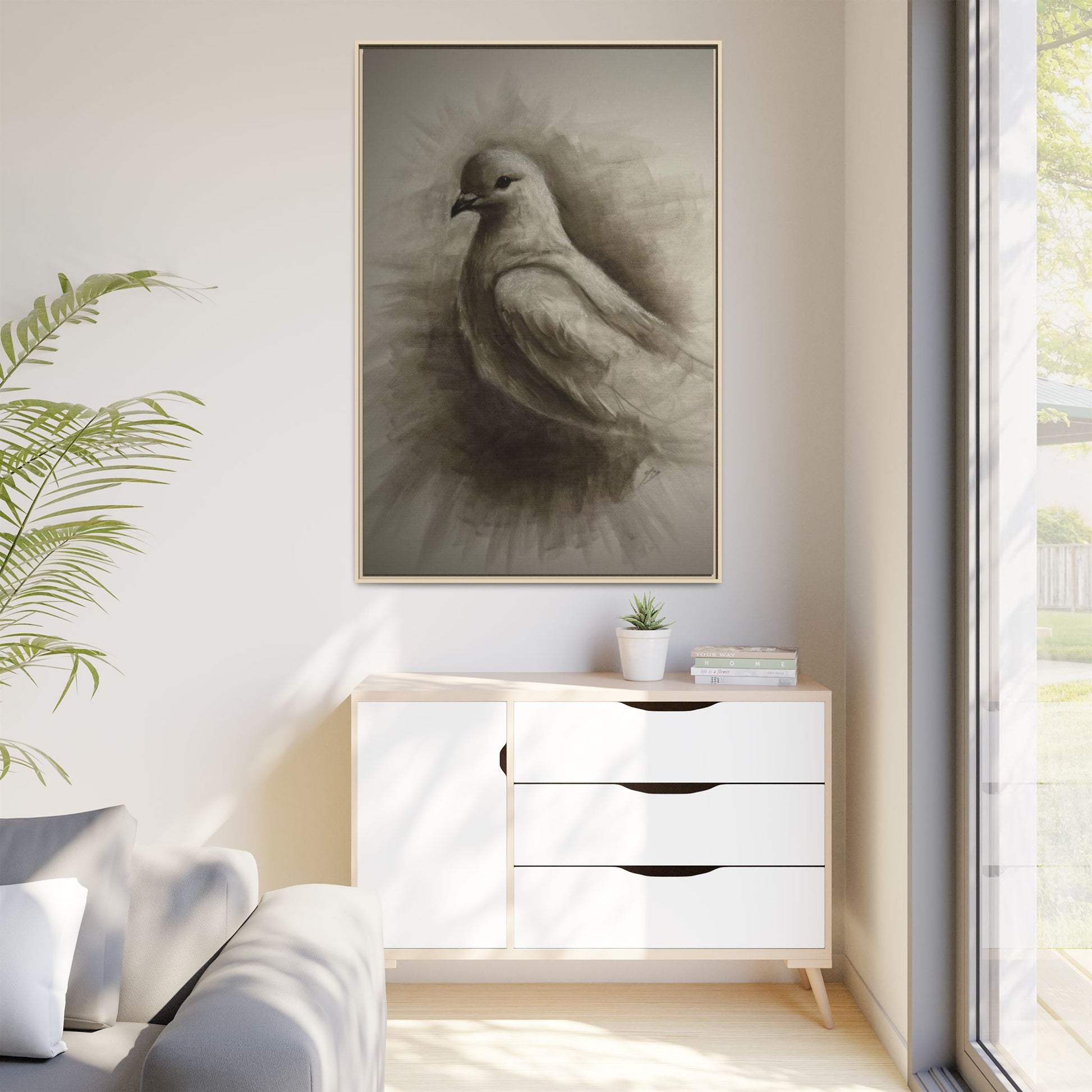 “Dove” Matte Canvas, Framed (Multi-color)