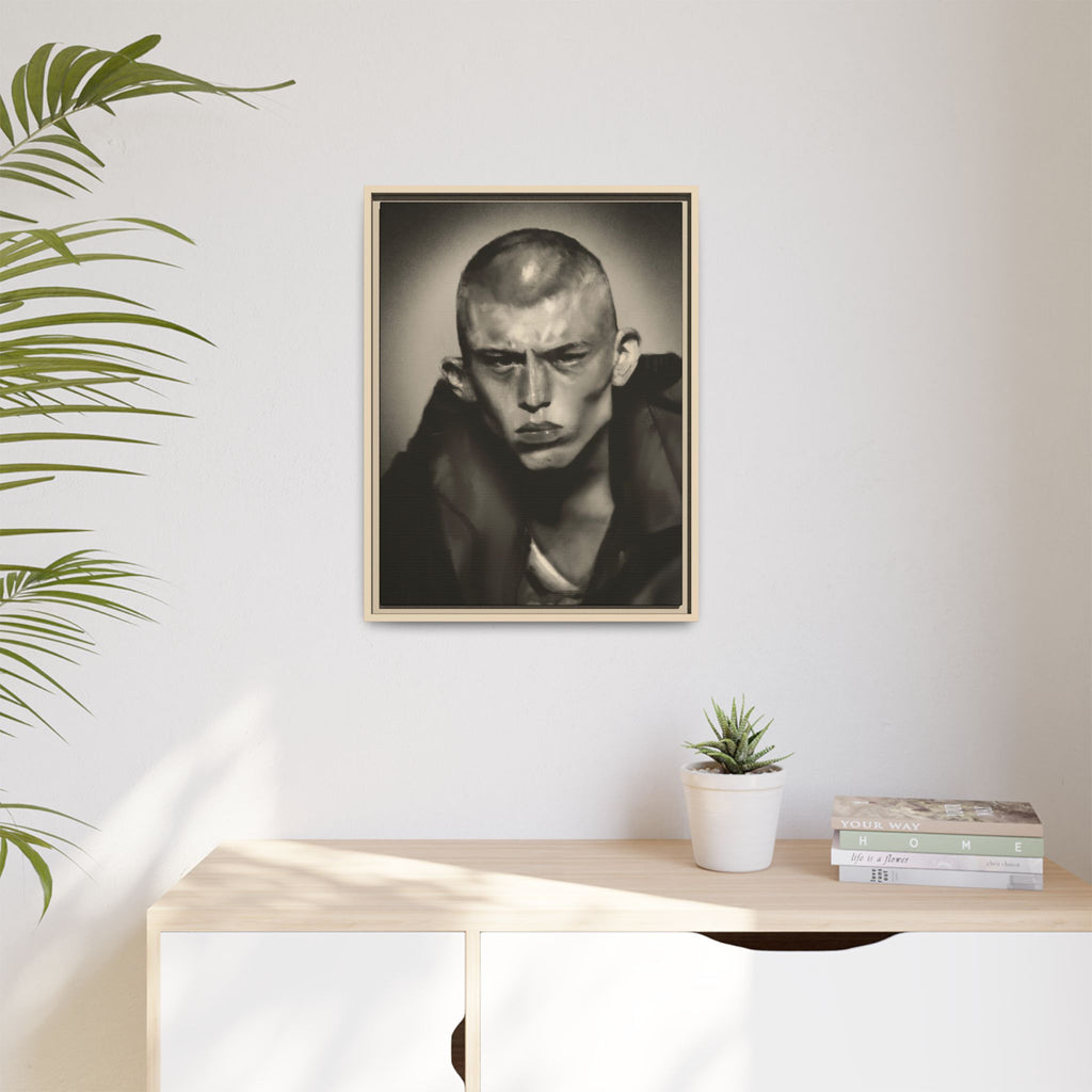 “Buzz Cut” Matte Canvas, Framed (Multi-color)