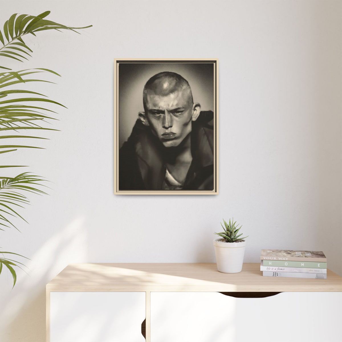 “Buzz Cut” Matte Canvas, Framed (Multi-color)