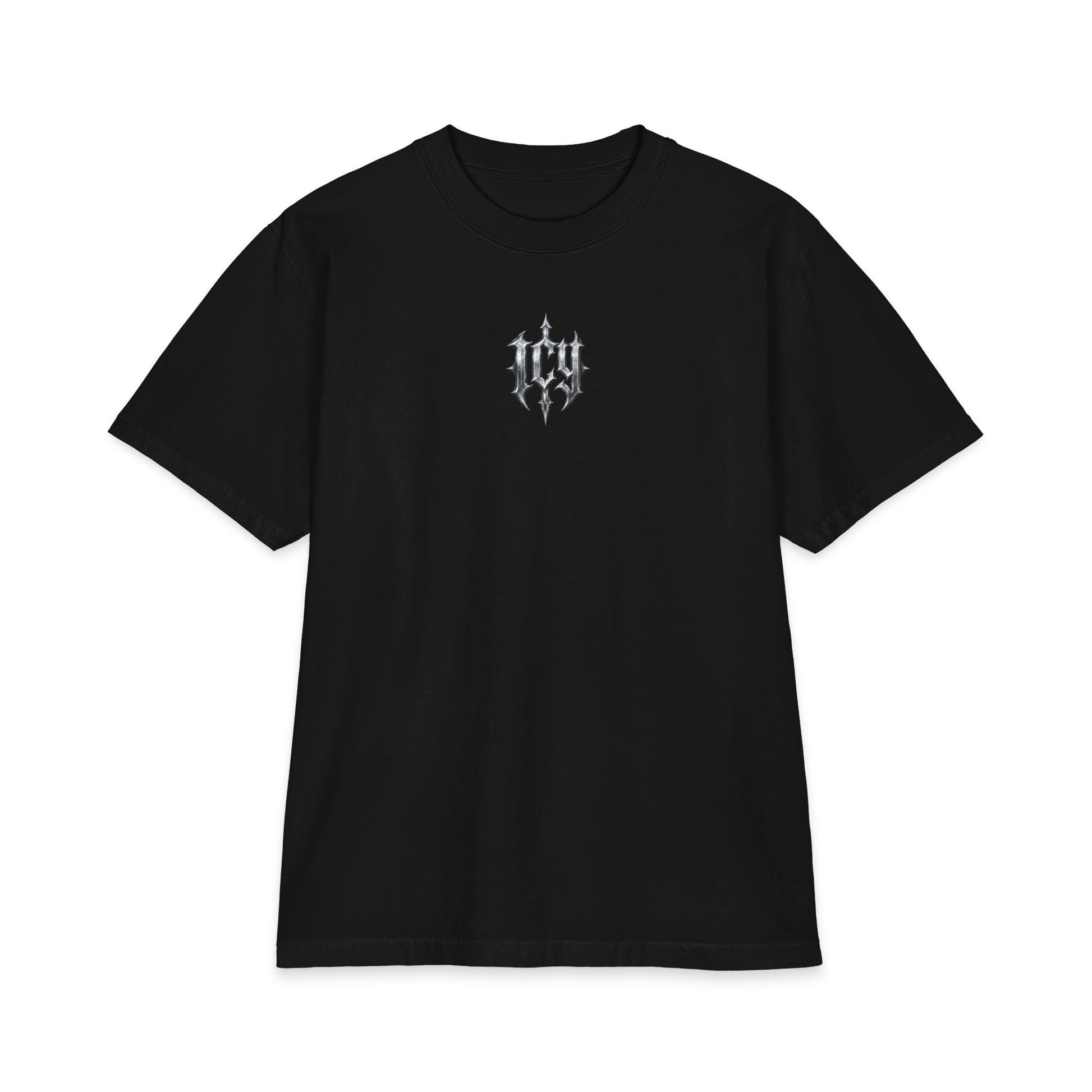 Metallic Spike Logo Short Sleeve Graphic T-Shirt