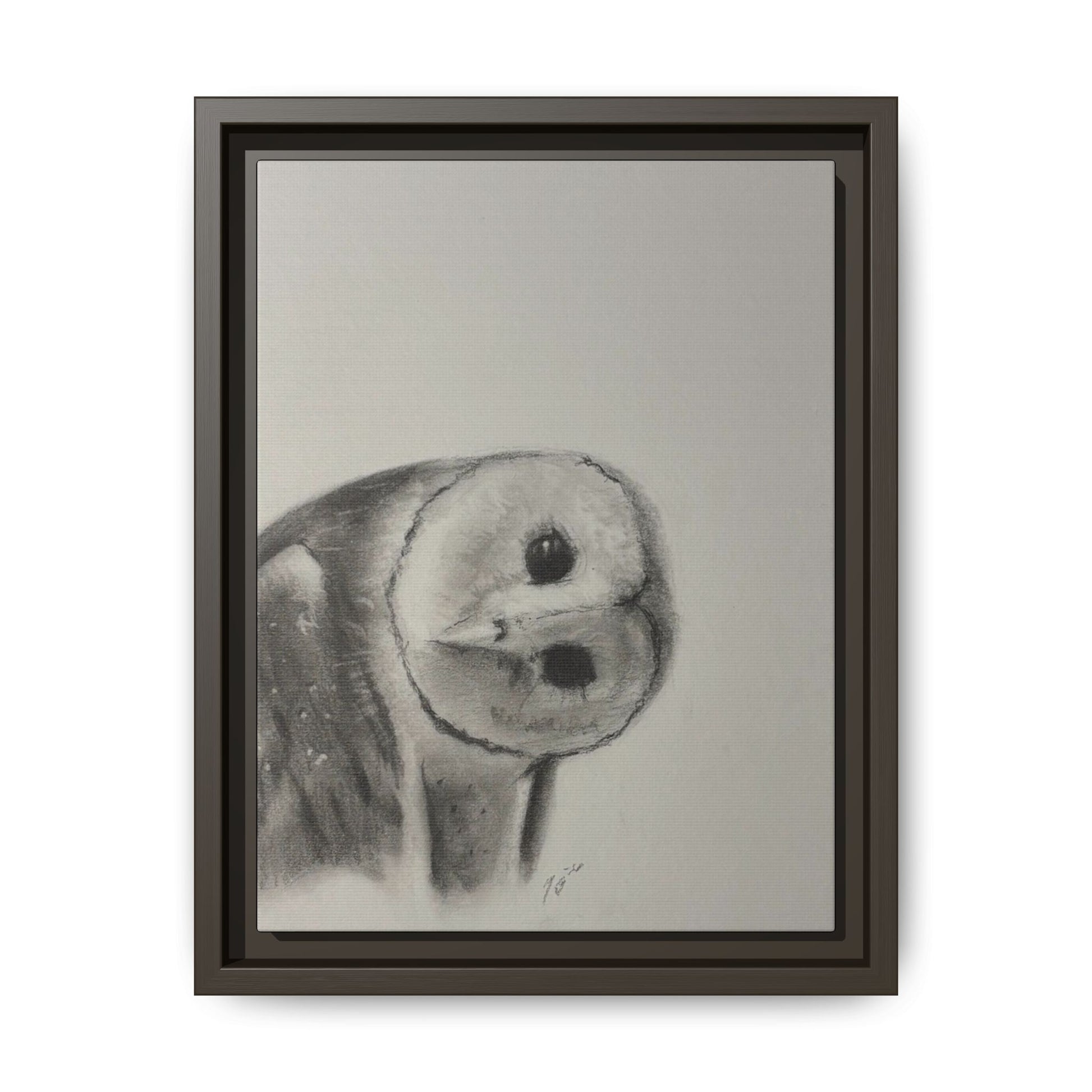 “Good Morning Owl” Matte Canvas, Framed (Multi-color)