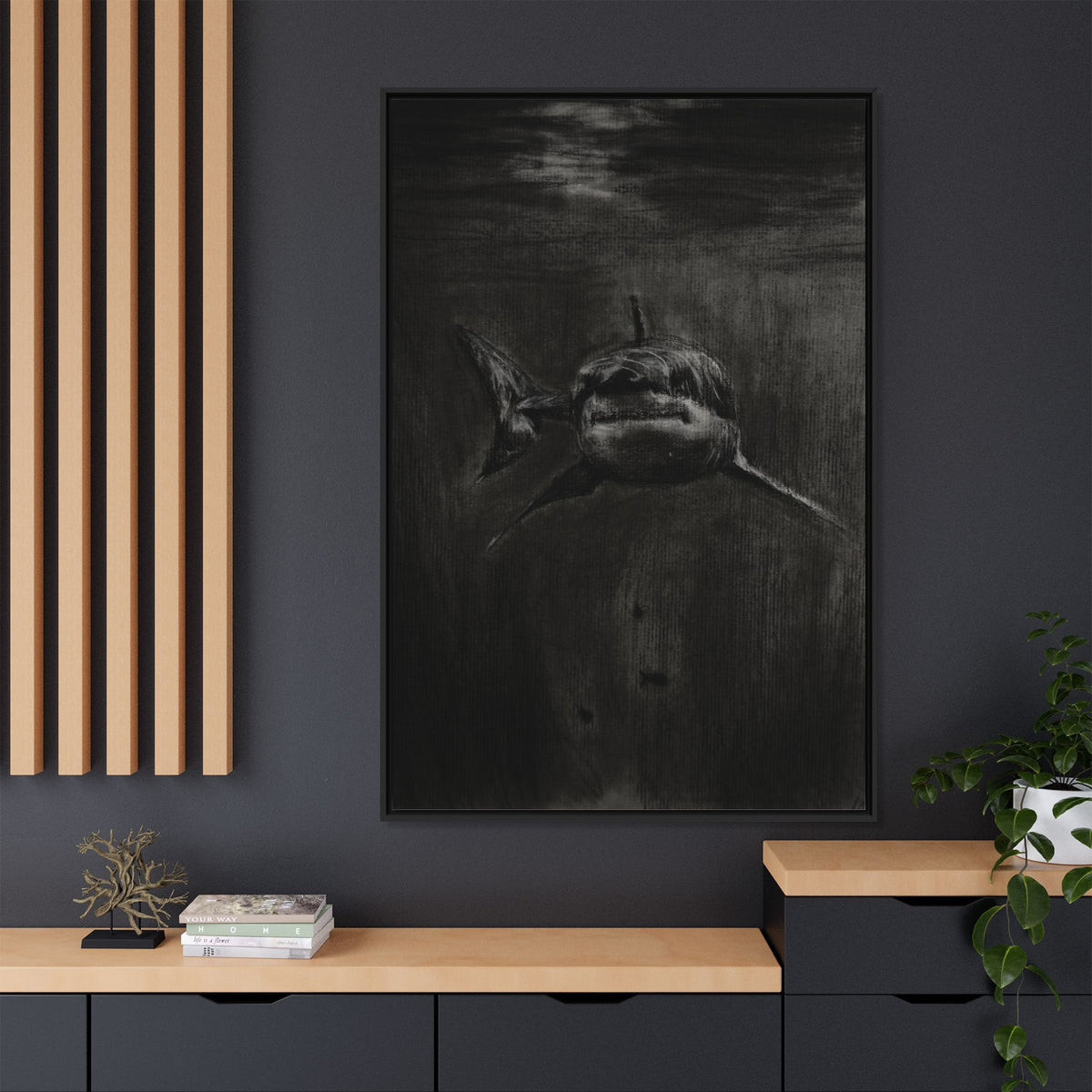 Dark Surrealist Framed Canvas Wall Art