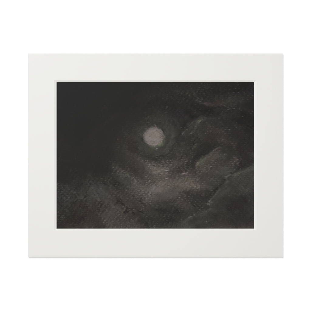 Moonlight Abstract Fine Art Print with Passepartout Frame