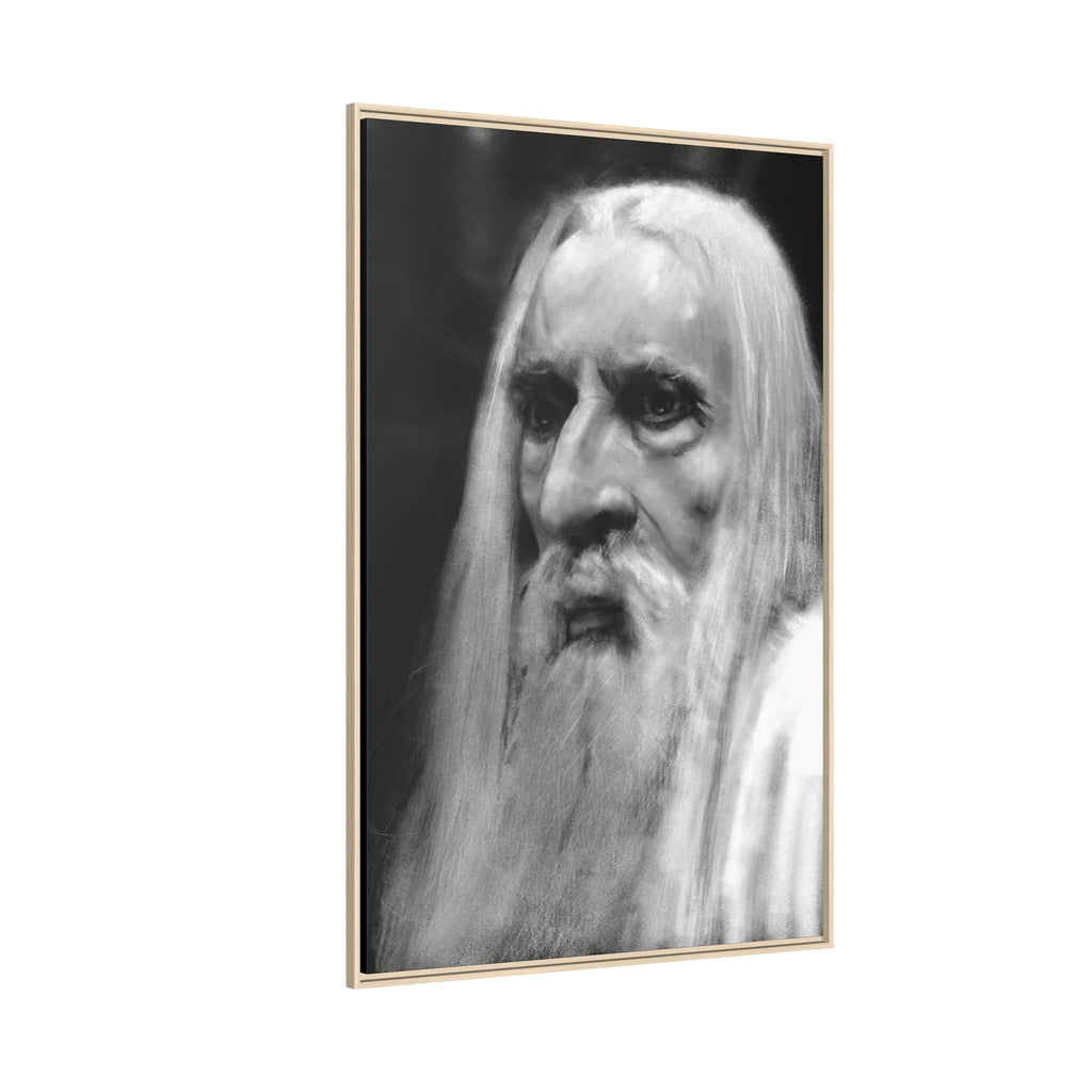 “white wizard” Matte Canvas, Framed (Multi-color)